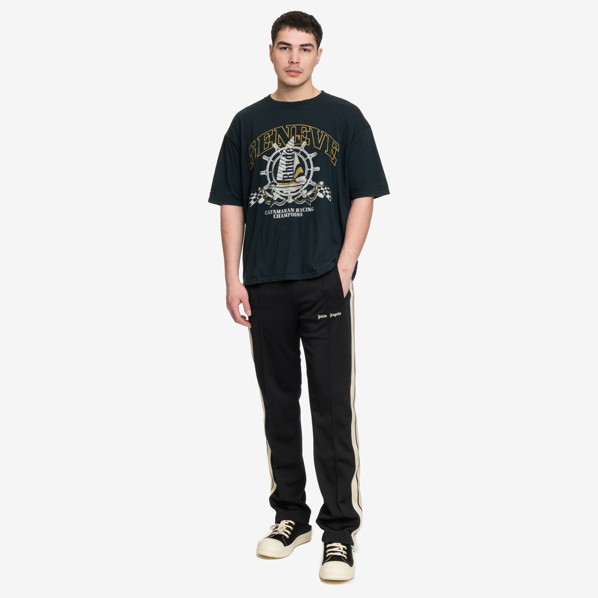 Rhude Geneve Catamaran Vintage T-Shirt Vintage Black - 2