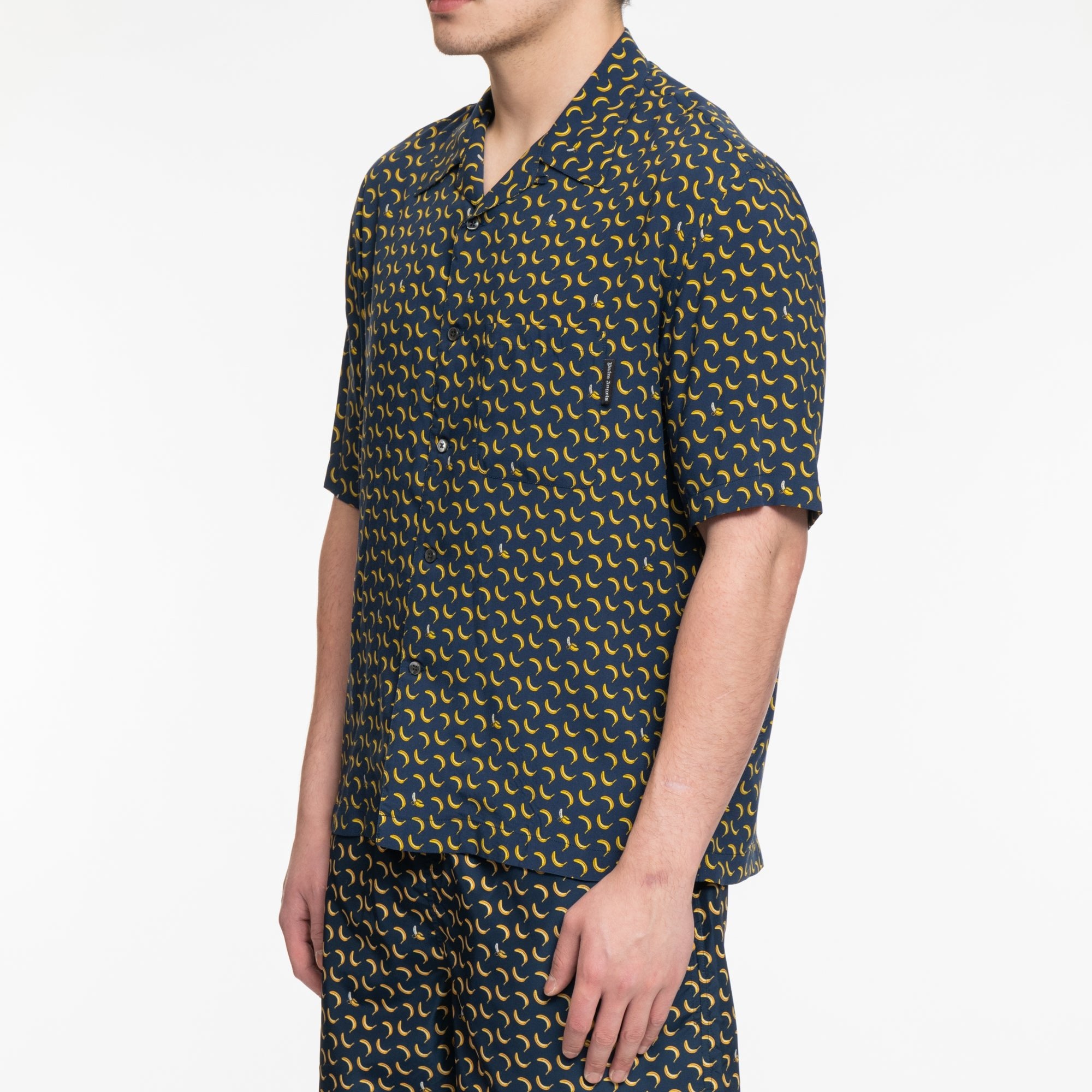 Palm Angels Banana Bowling Shirt Navy - 3