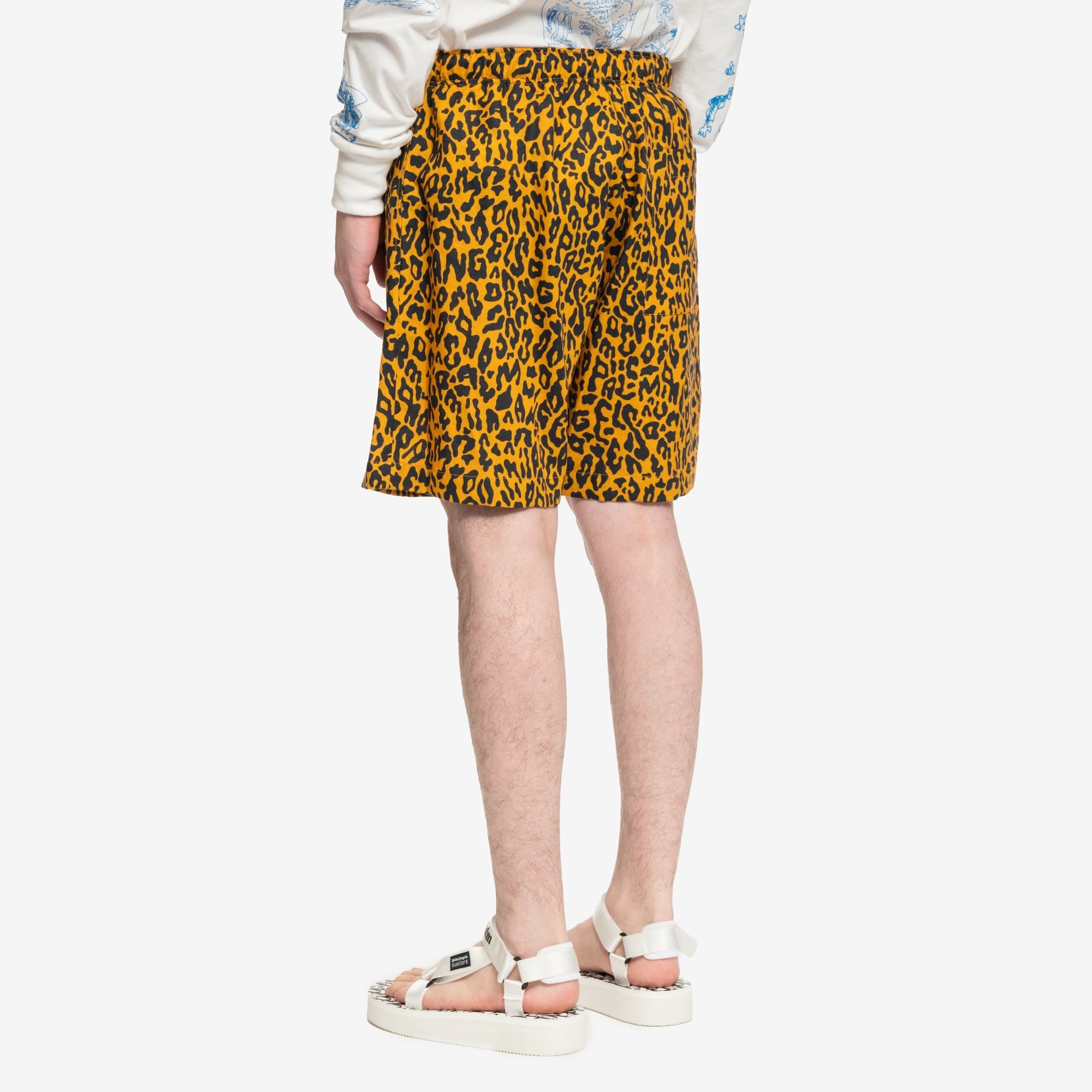 Palm Angels Cheetah Shorts Orange - 4