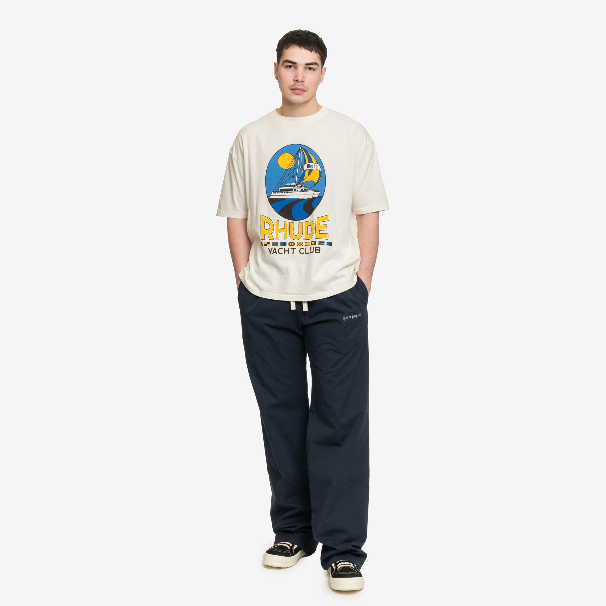 Palm Angels Classic Logo Travel Pants Navy - 2