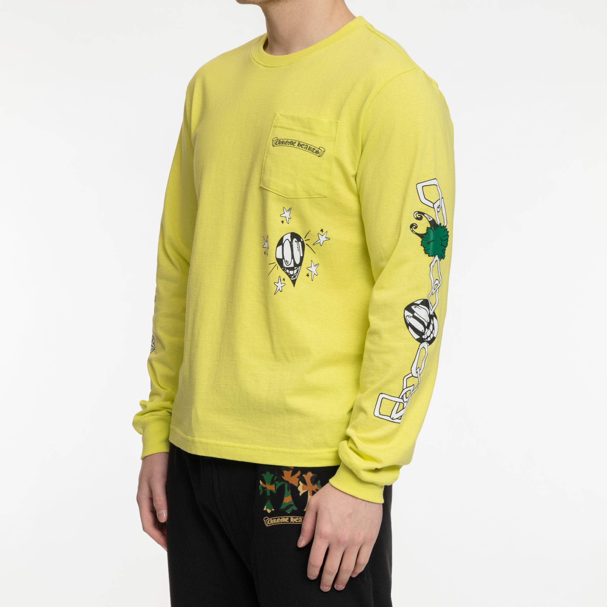 Chrome Hearts Mattyboy Link LS T-Shirt Green - 3