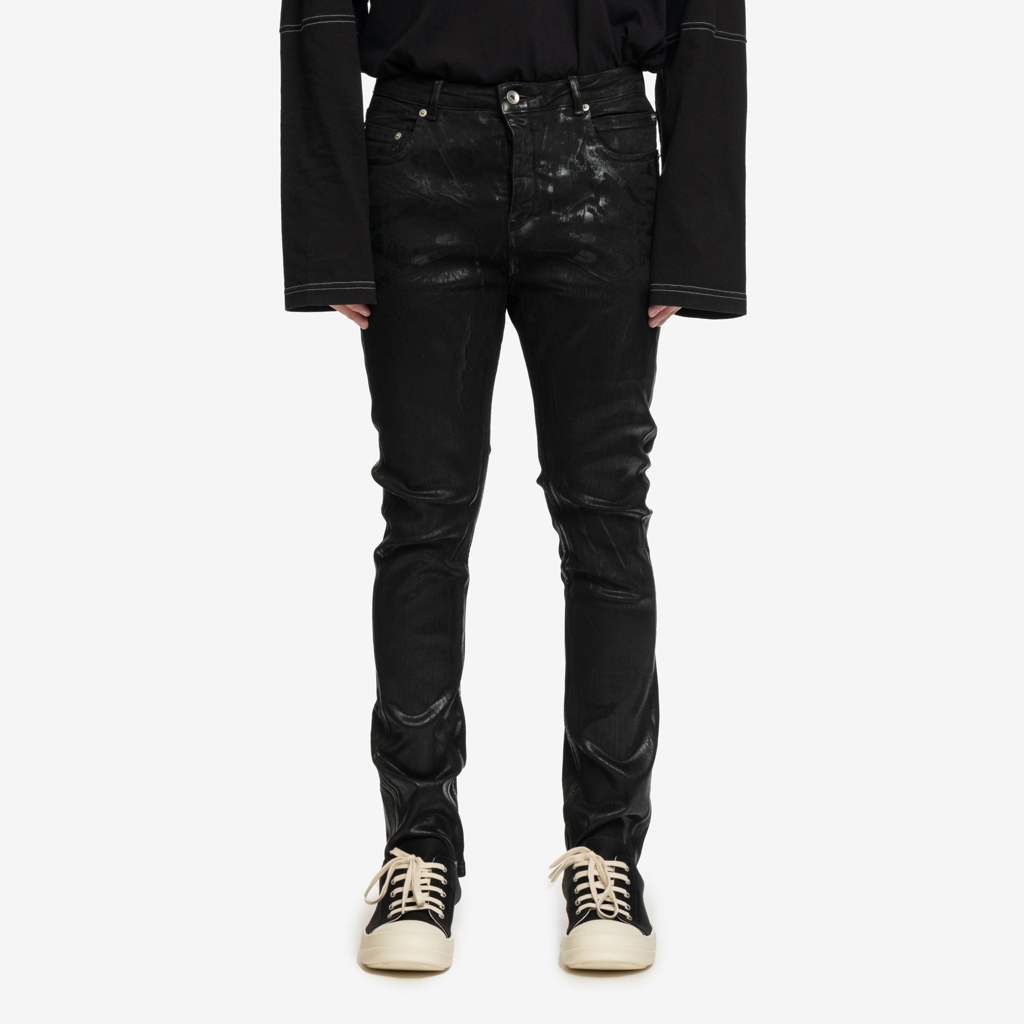 Rick Owens DRKSHDW Detroit Cut Jeans Black - 1