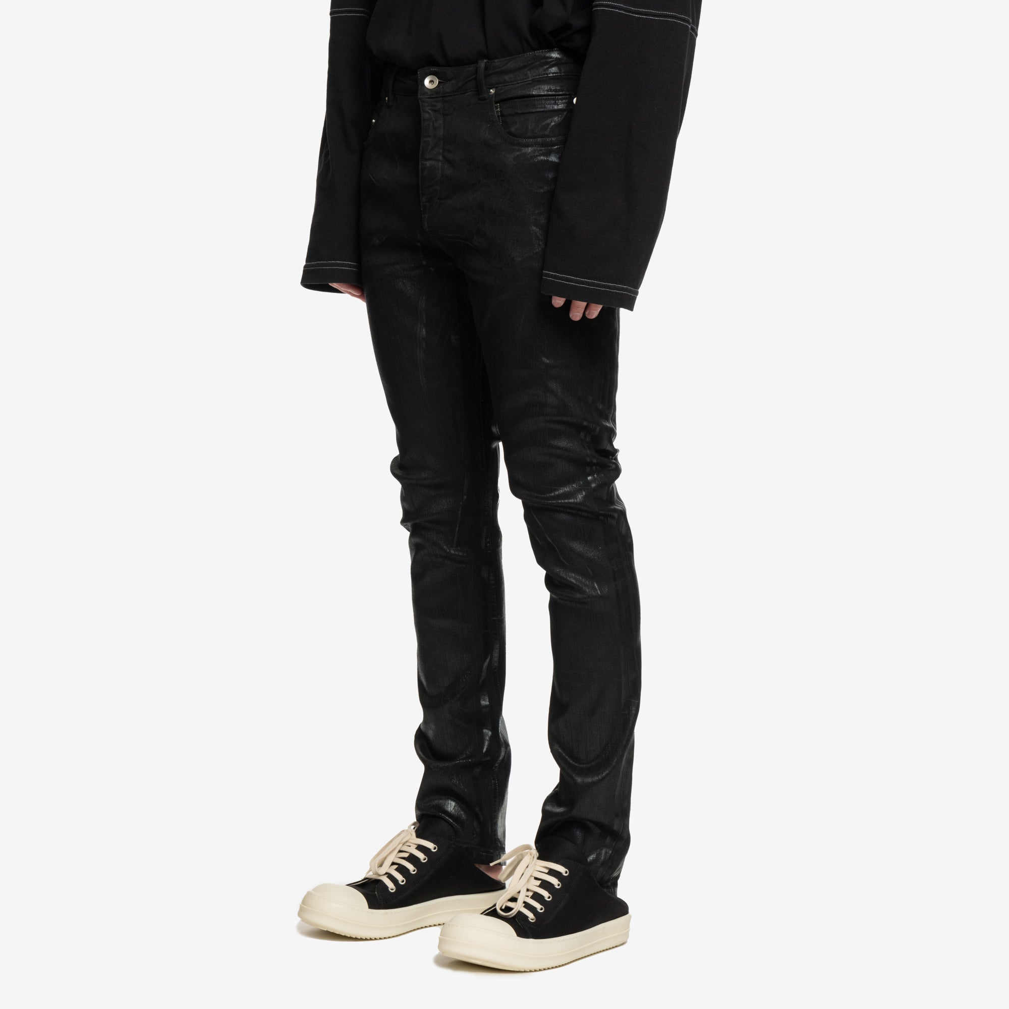 Rick Owens DRKSHDW Detroit Cut Jeans Black - 3