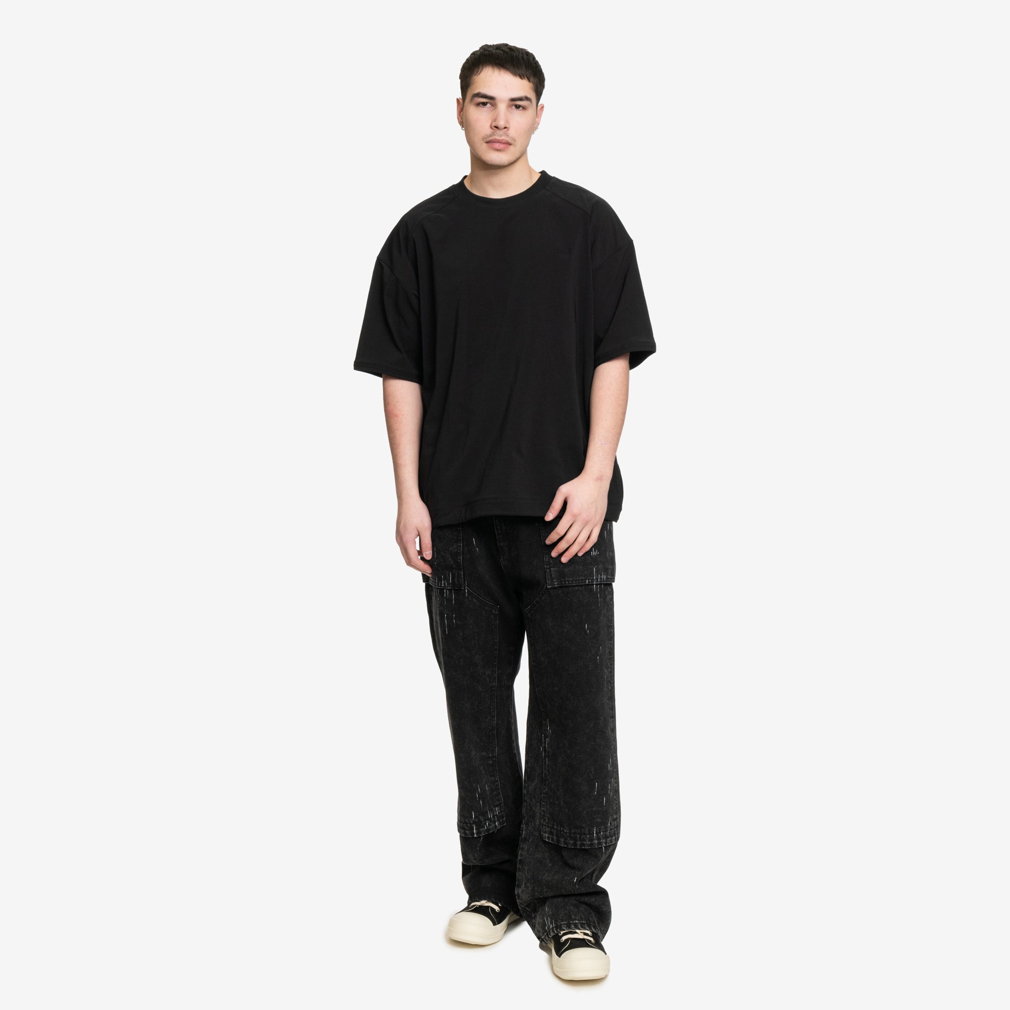 Juun.J Loose Fit Painter Jeans Black - 2