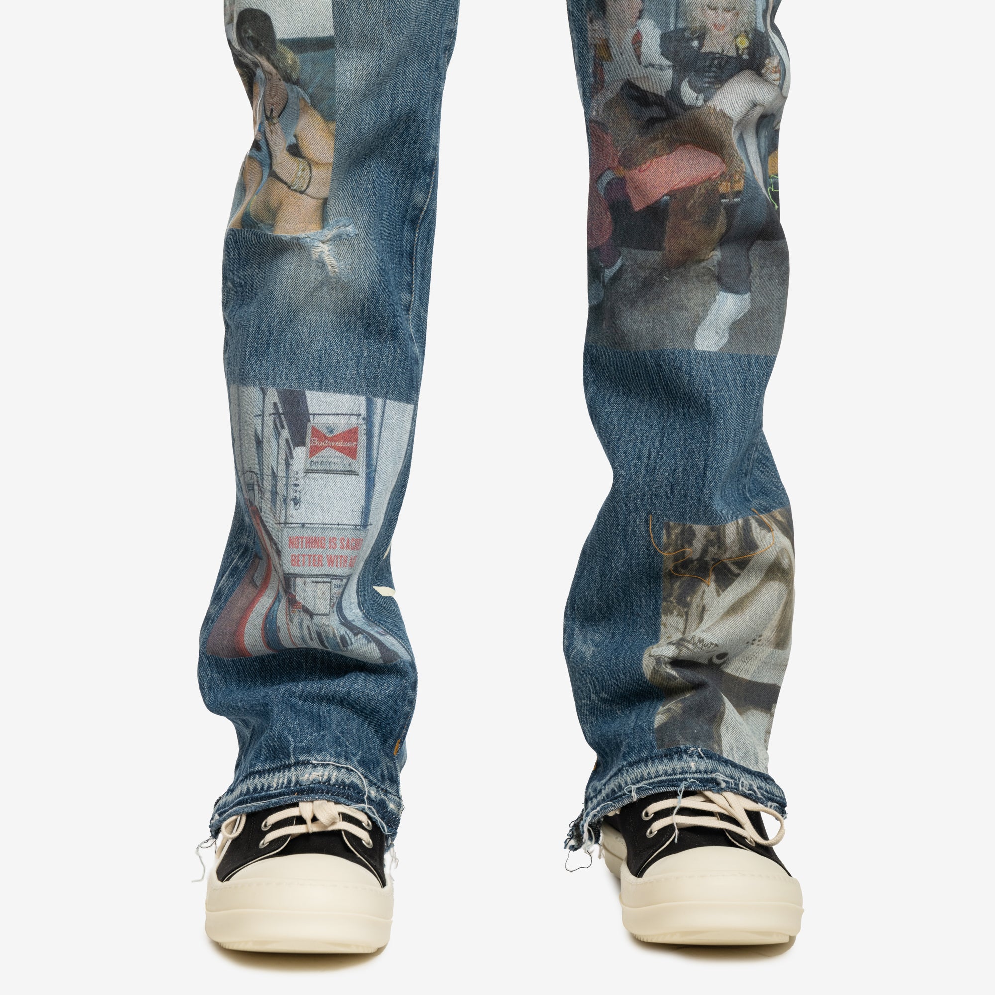 Better With Age Tabloid Denim Jeans Blue - 6
