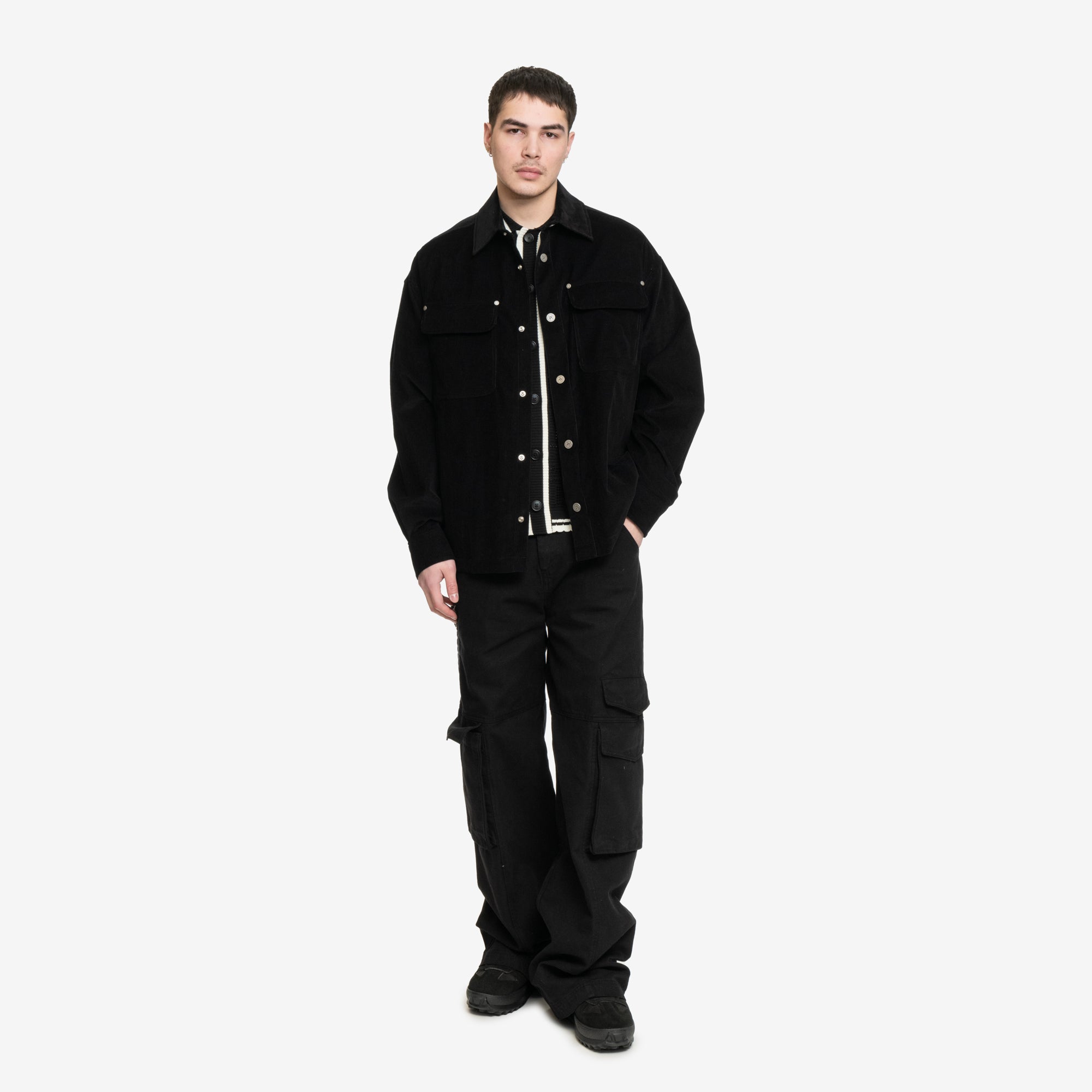 GCDS Ultracargo Linen Pants Black - 2
