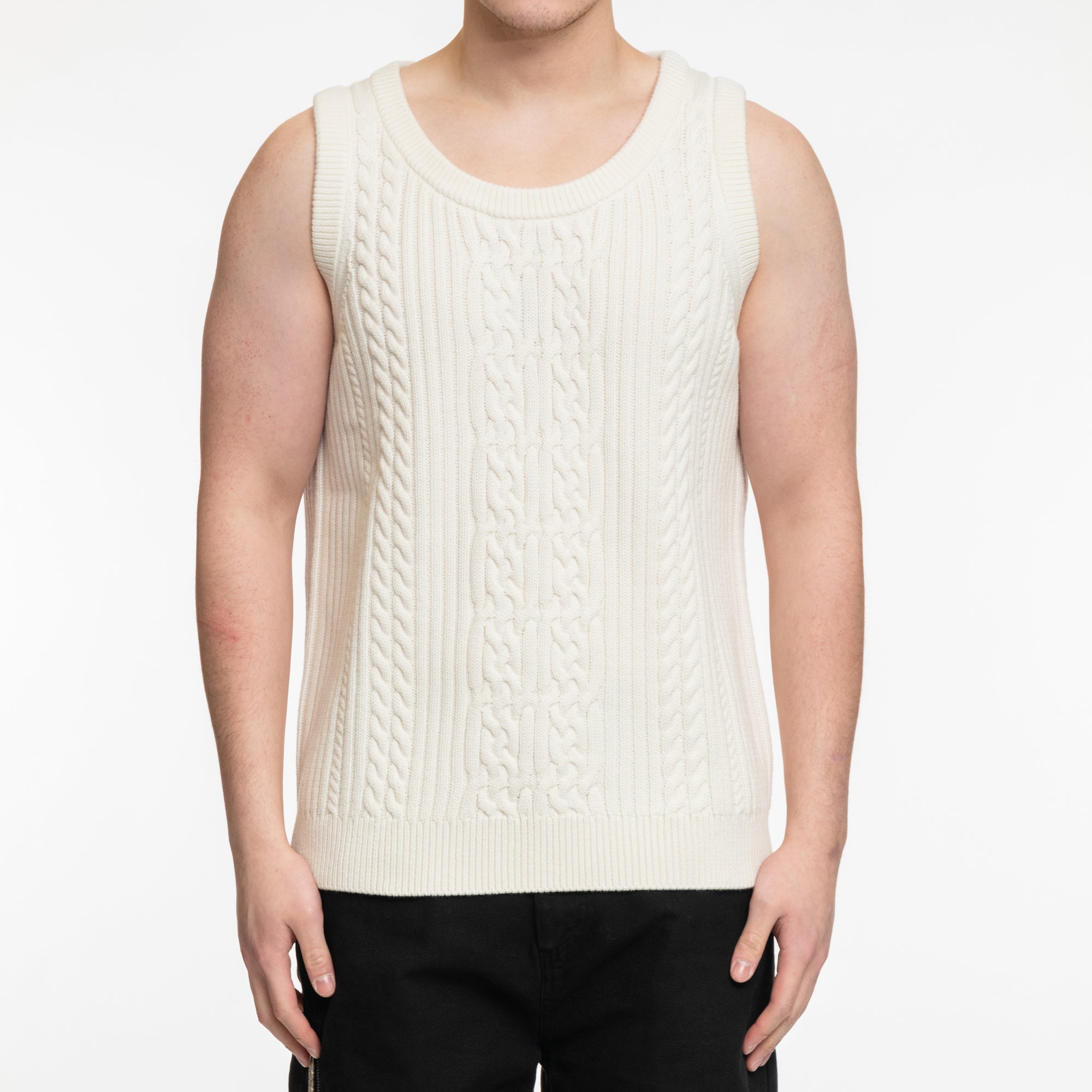 Drôle de Monsieur Le Debardeur Torsade Cream - 1