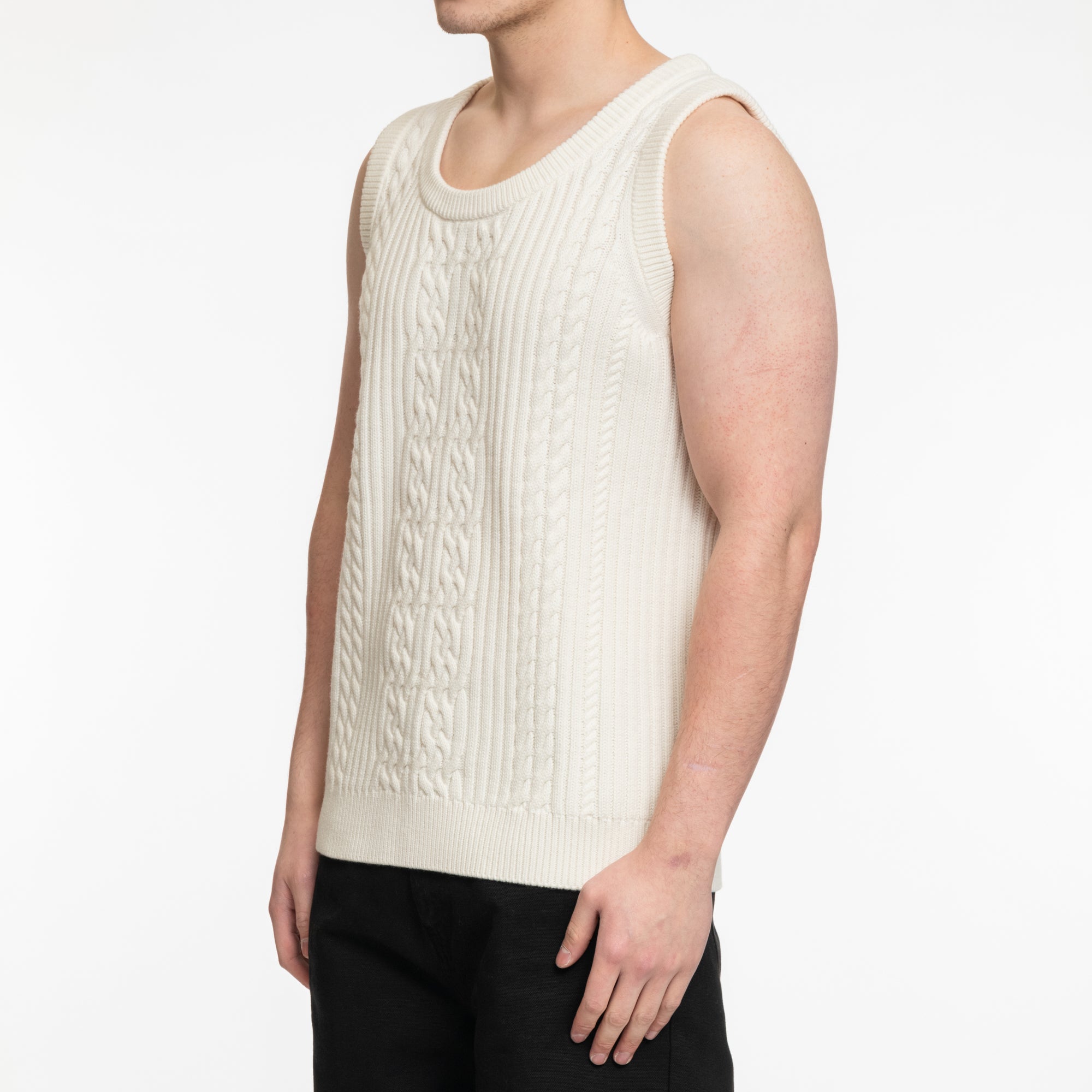 Drôle de Monsieur Le Debardeur Torsade Cream - 3