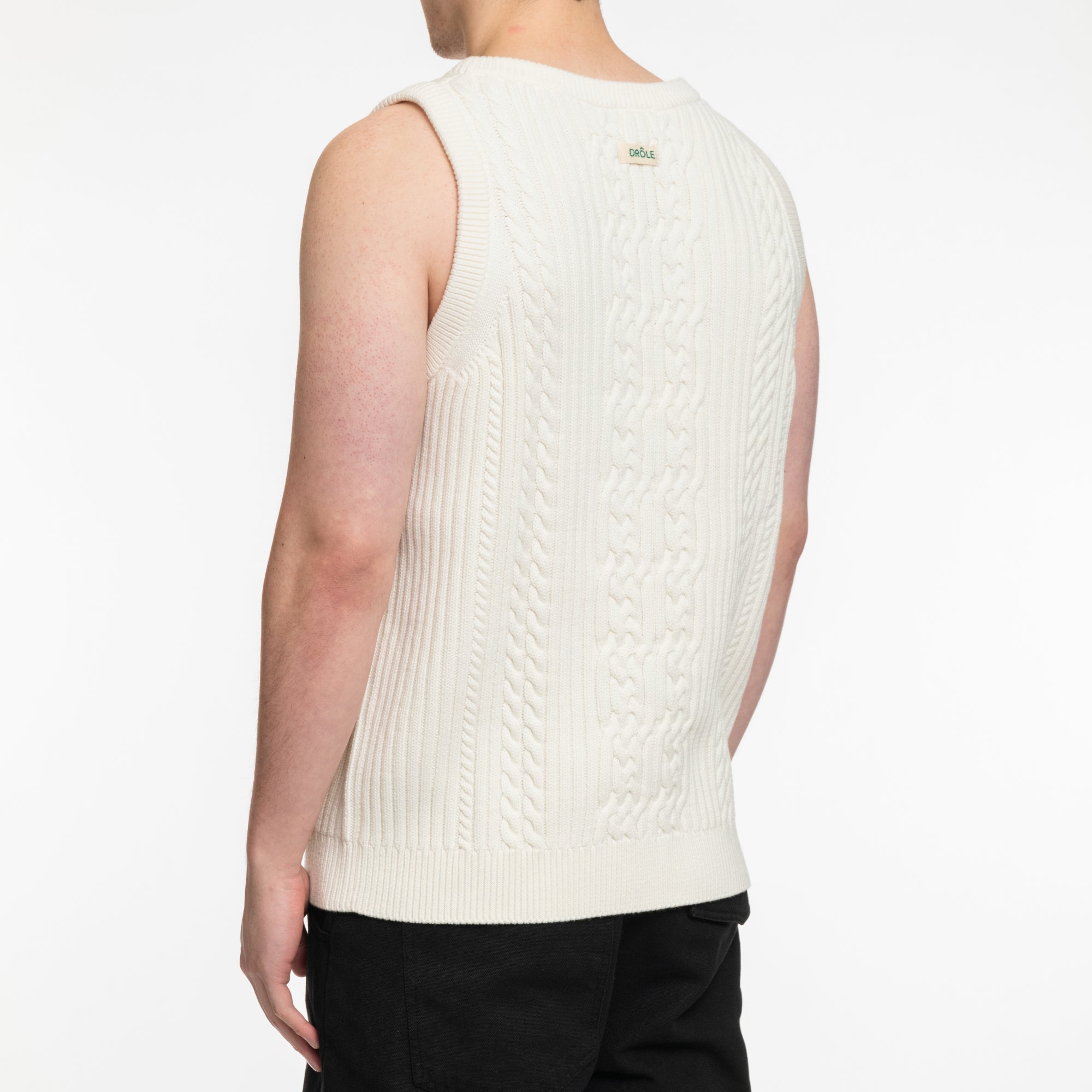 Drôle de Monsieur Le Debardeur Torsade Cream - 4