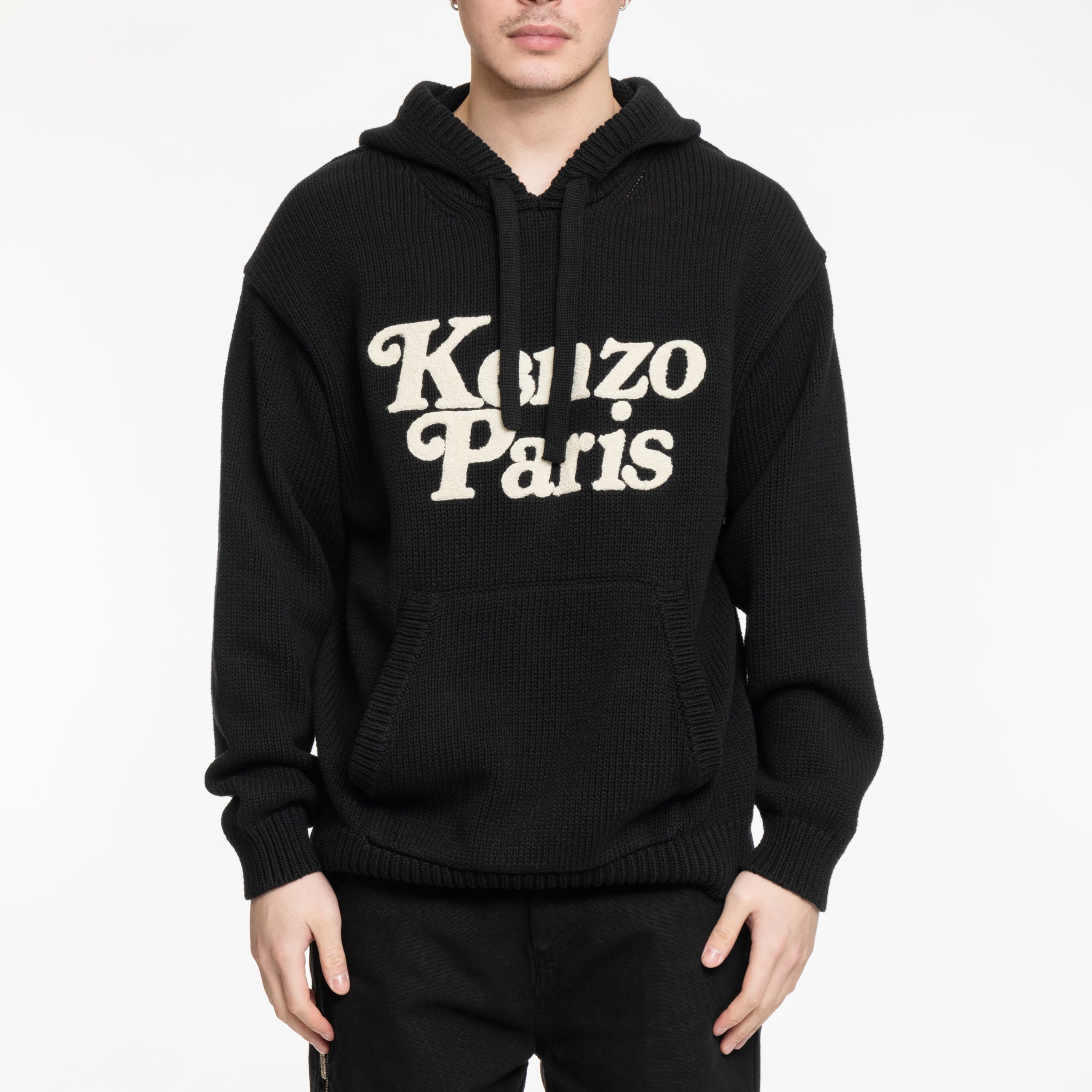 Kenzo Verdy Knit Hoody Black - 1