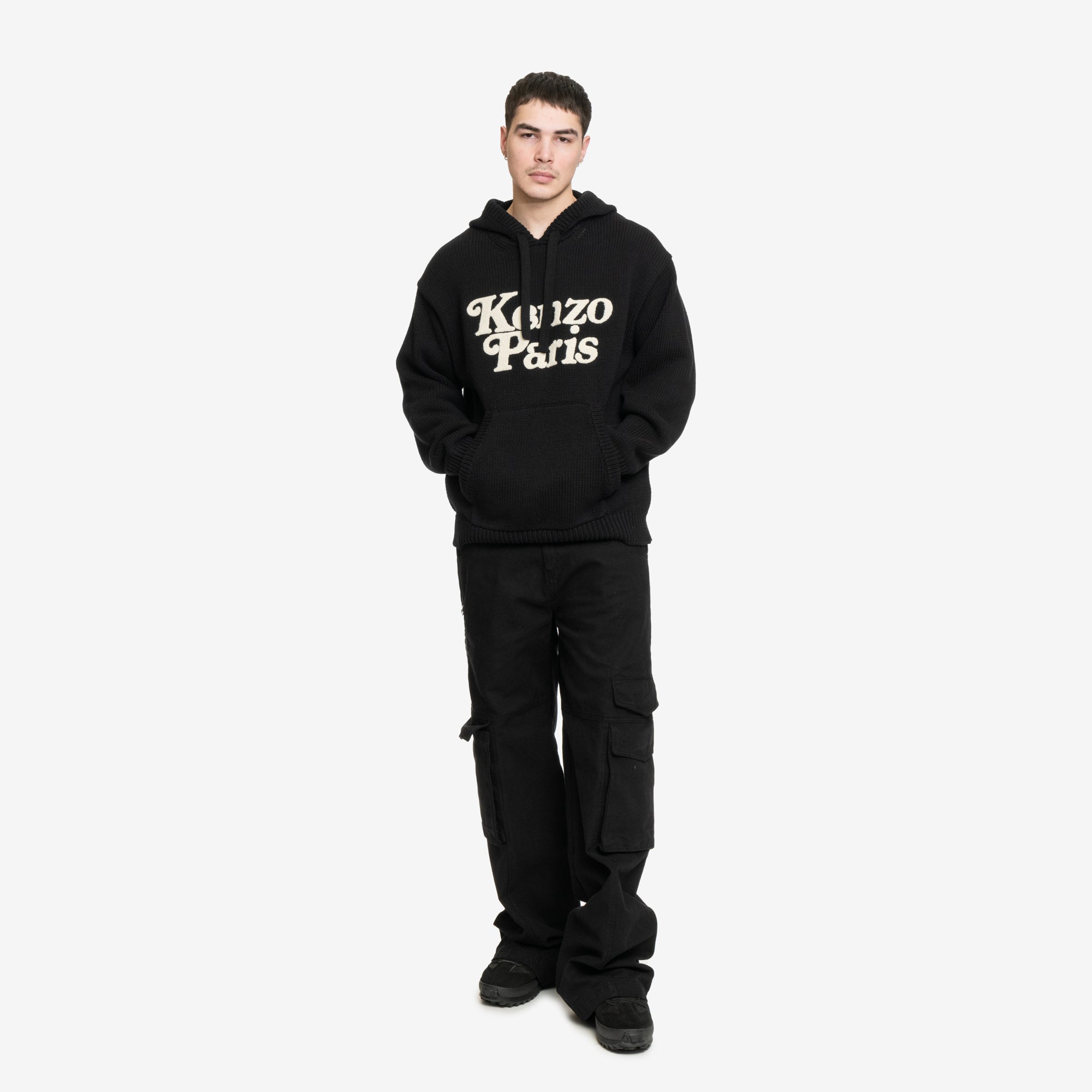 Kenzo Verdy Knit Hoody Black - 2