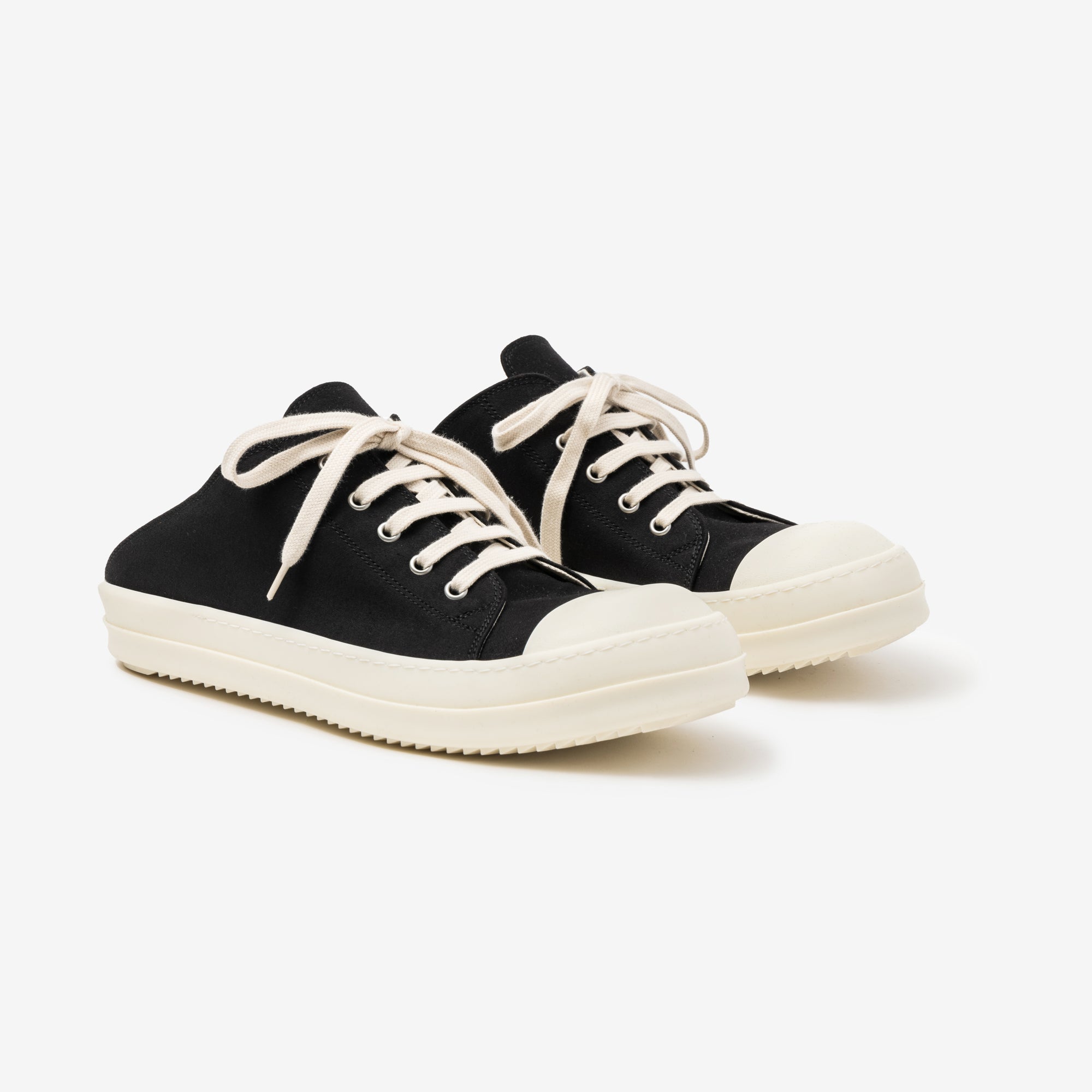 Rick Owens DRKSHDW Womens Low - Top Canvas Slip On Sneakers Black - 1