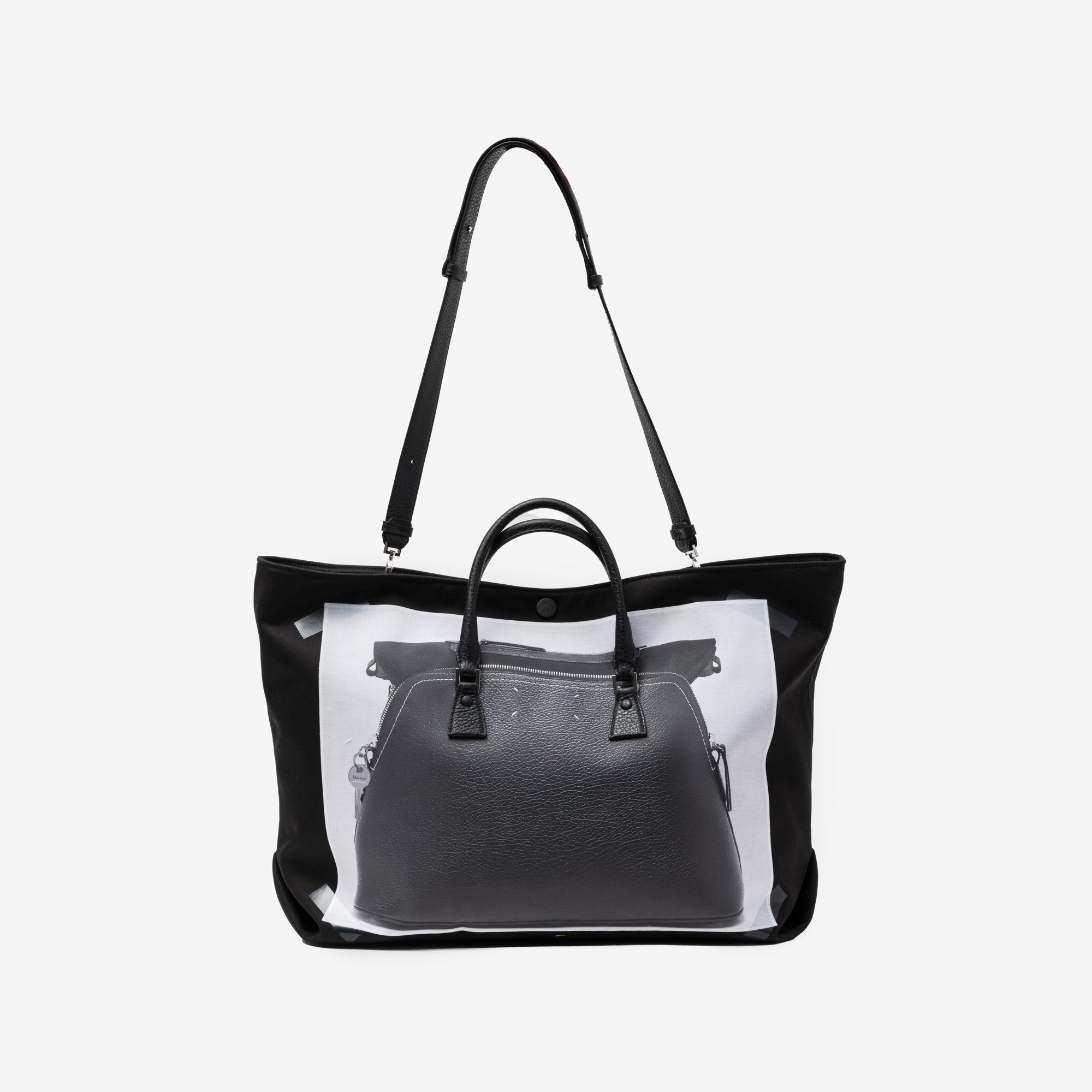Maison Margiela Trompe Loeil 5AC Medium Bag Black - 4