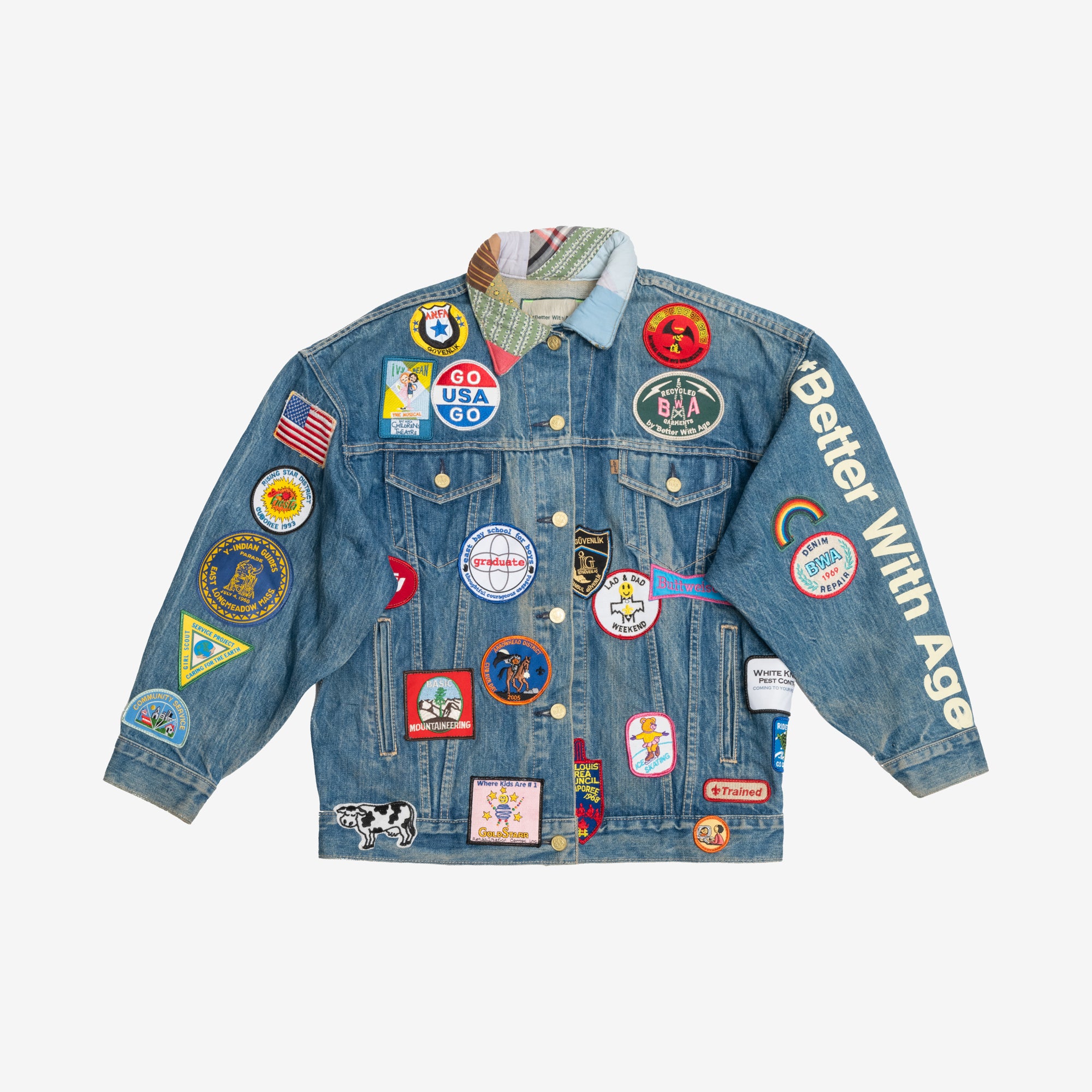 Better With Age Gentlemans Denim Jacket Multi - 8