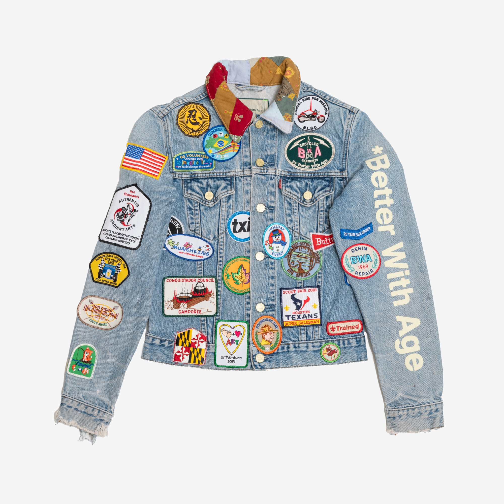 Better With Age Gentlemans Denim Jacket Multi - 7