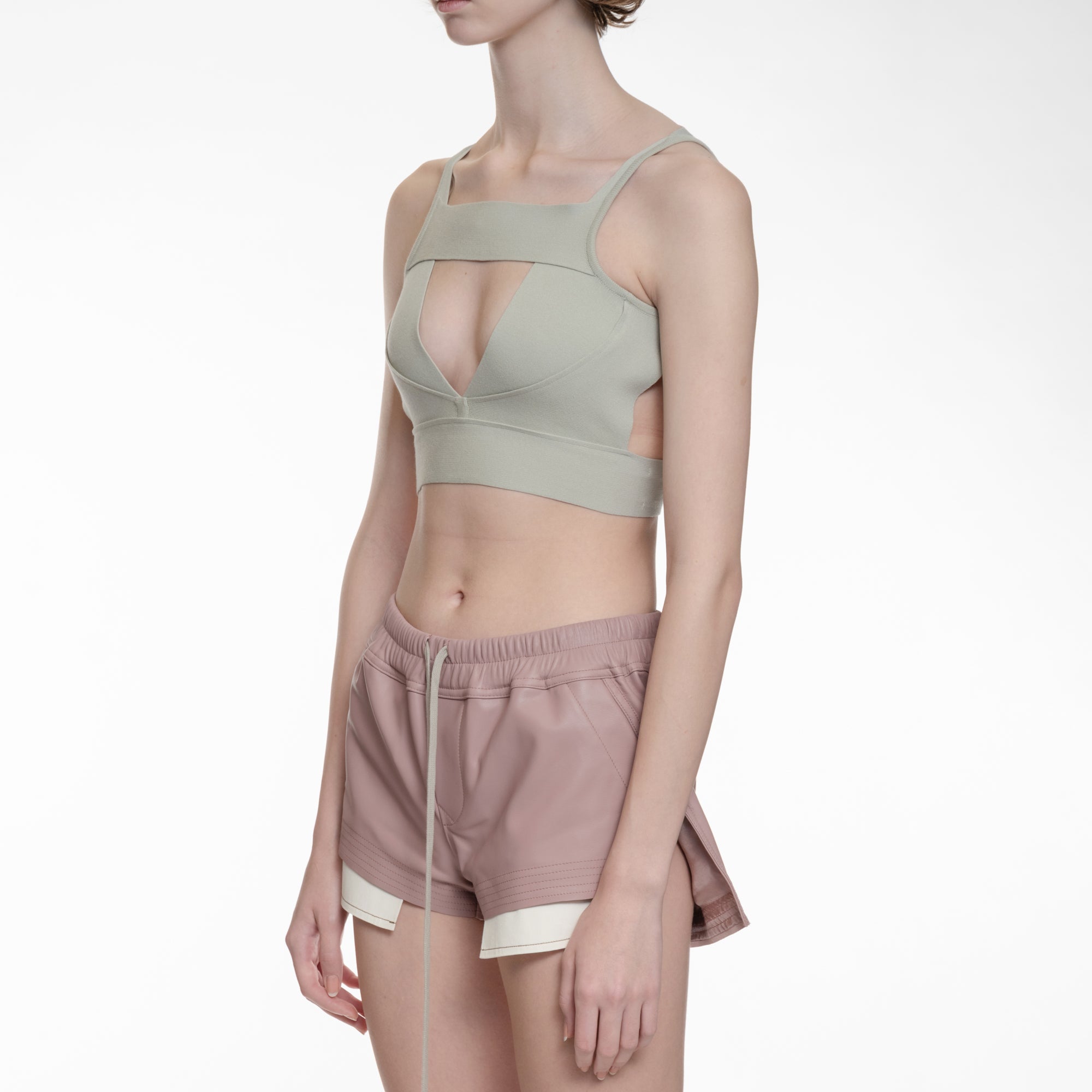 Rick Owens Womens Sling Bra Top Pearl - 3