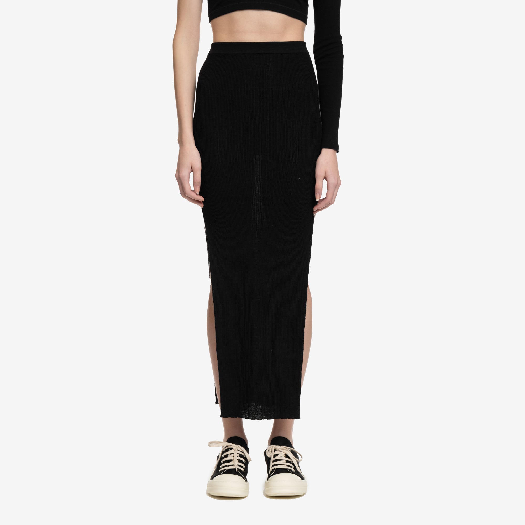 Rick Owens Womens Sacriskirt Black - 1