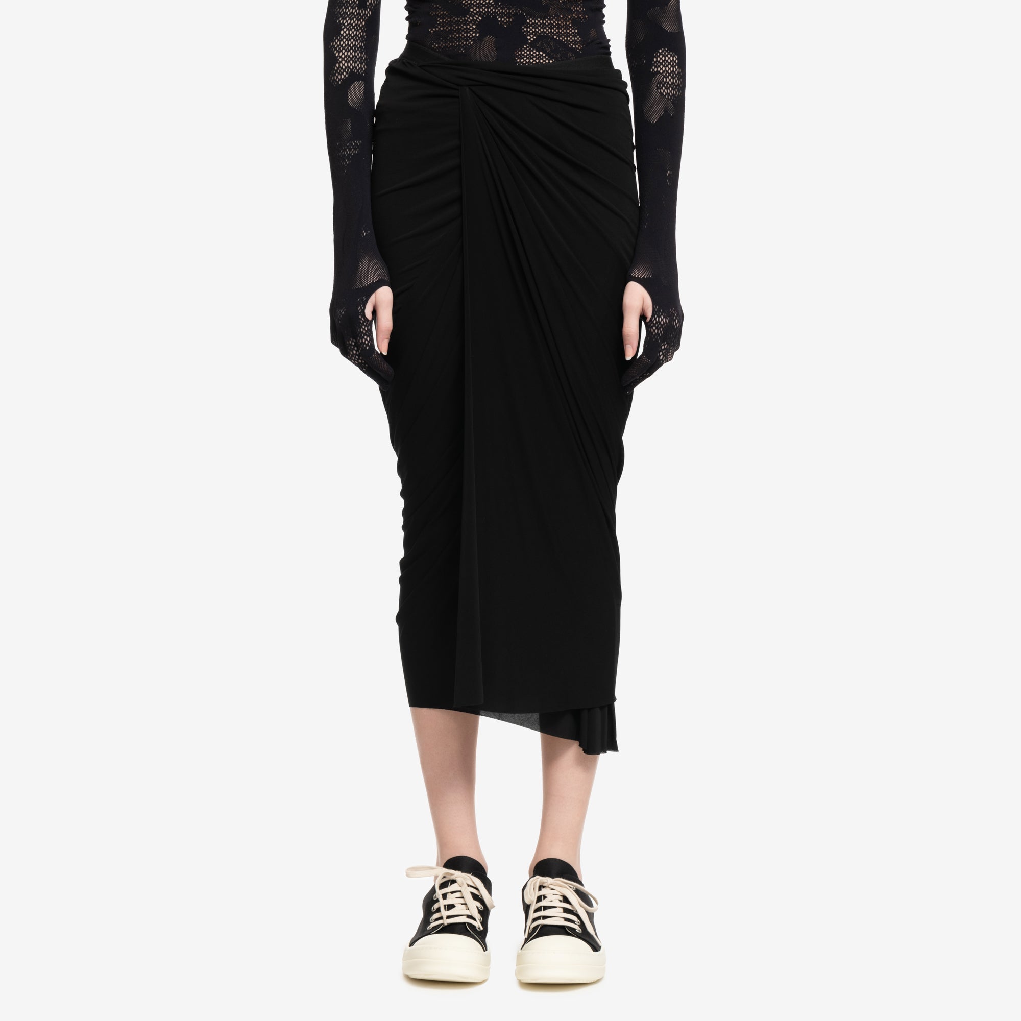 Rick Owens Womens Wrap Skirt Black - 1