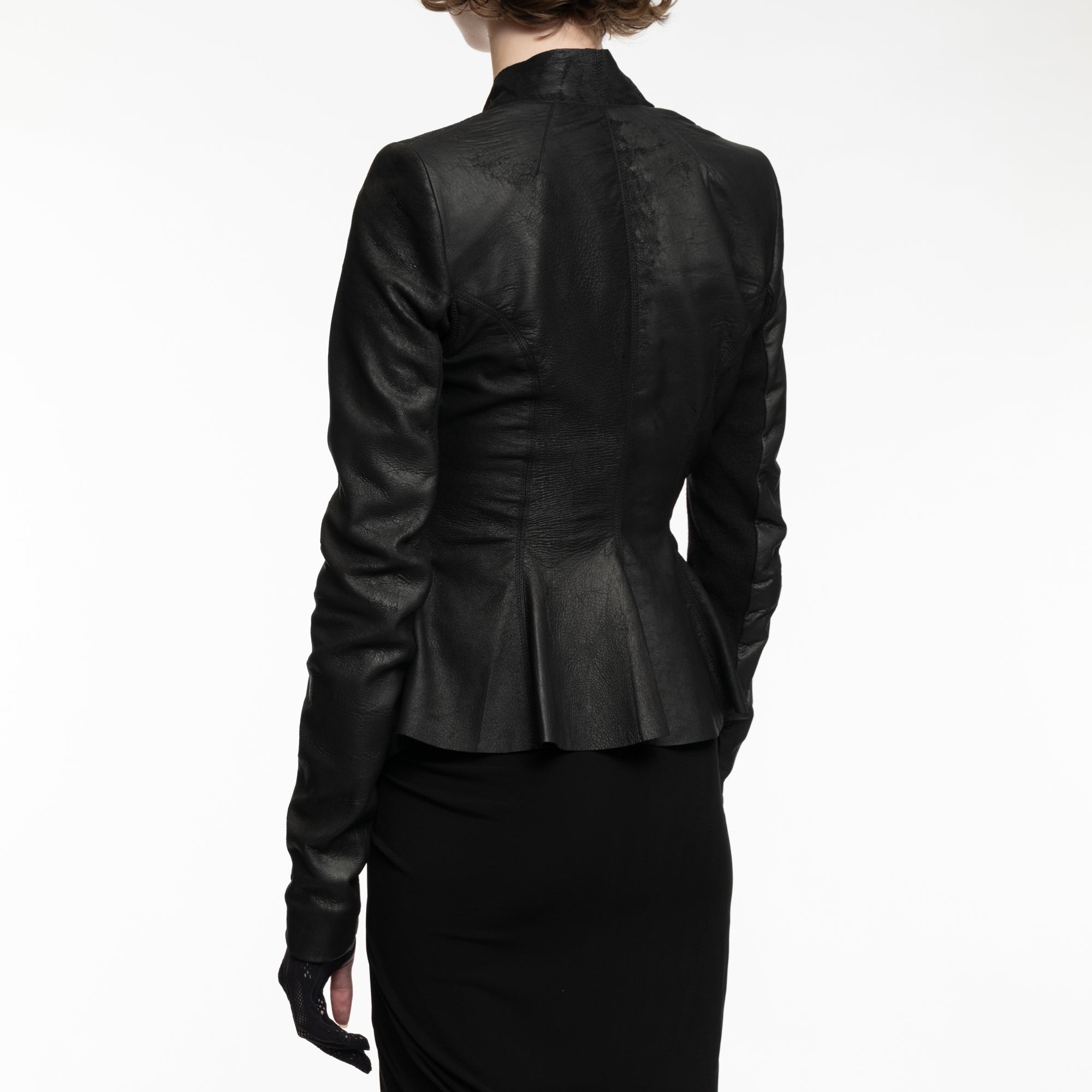 Rick Owens Womens Hollywood Leather Jacket Black - 4