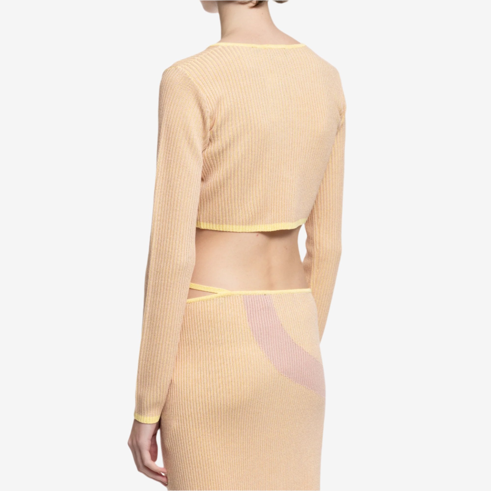 GCDS Womens Comma Knit Mini Cardigan Candy Rose - 4