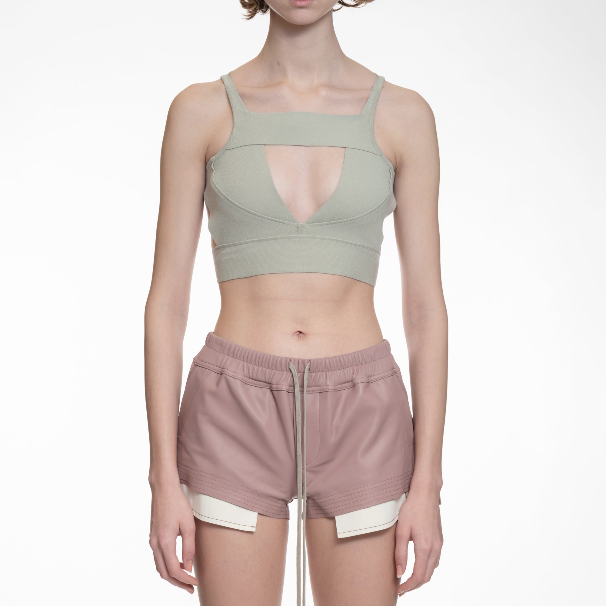 Rick Owens Womens Sling Bra Top Pearl - 1