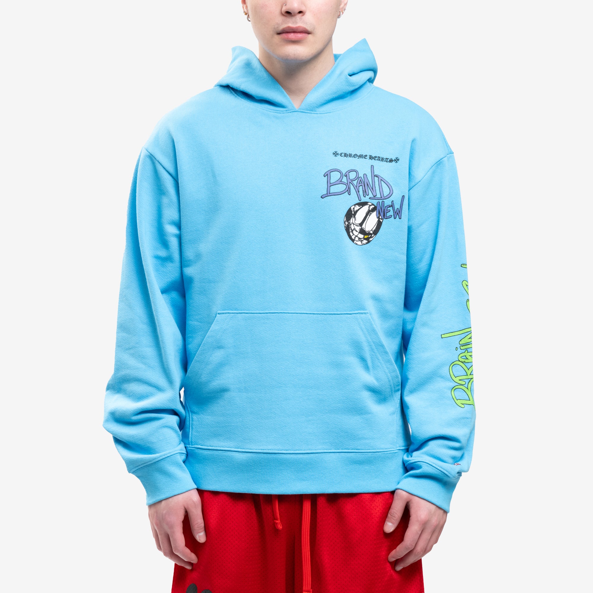 Chrome Hearts Matty Boy Brand New Brain New Hoody Blue - 1