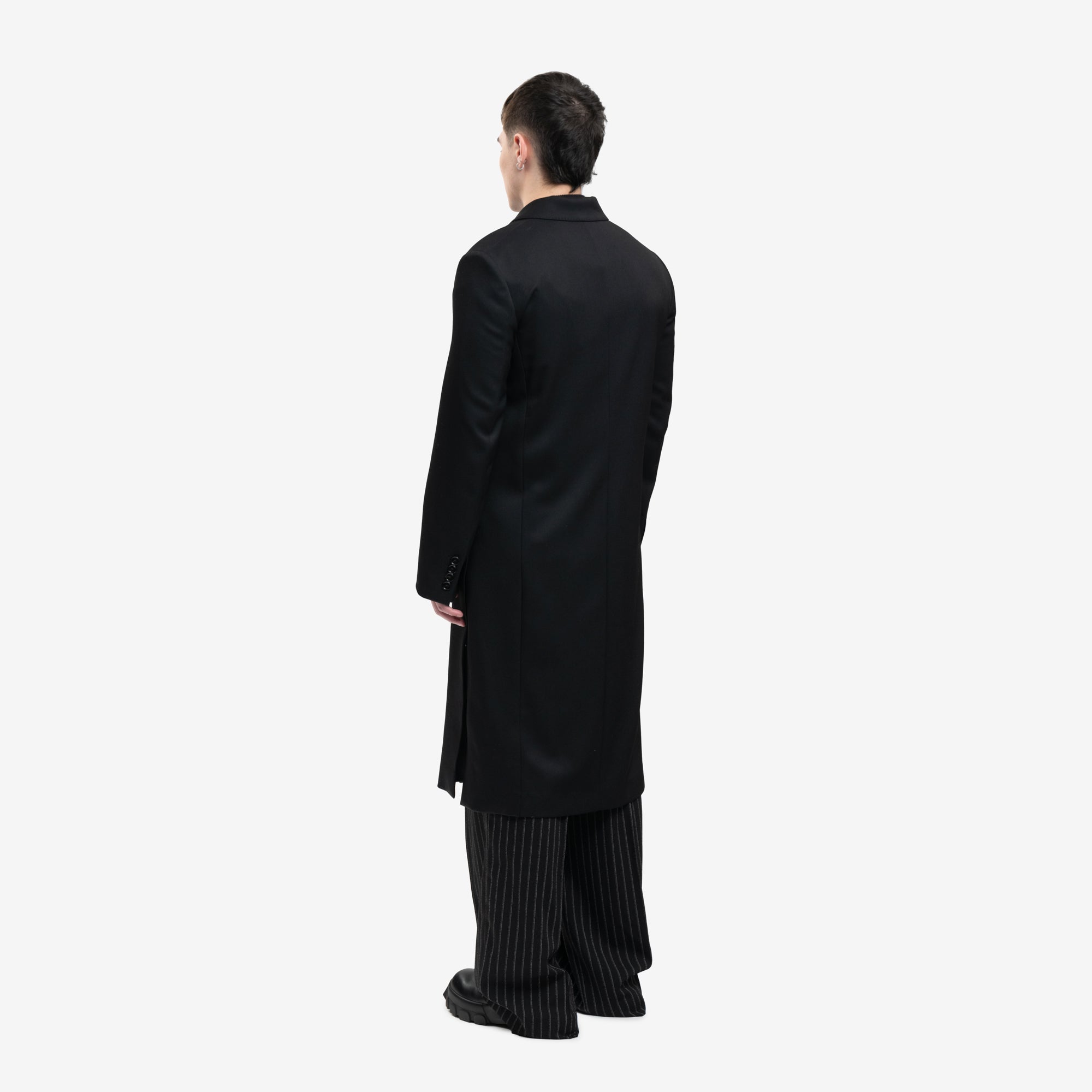 AMI Double Breasted Coat Black - 4