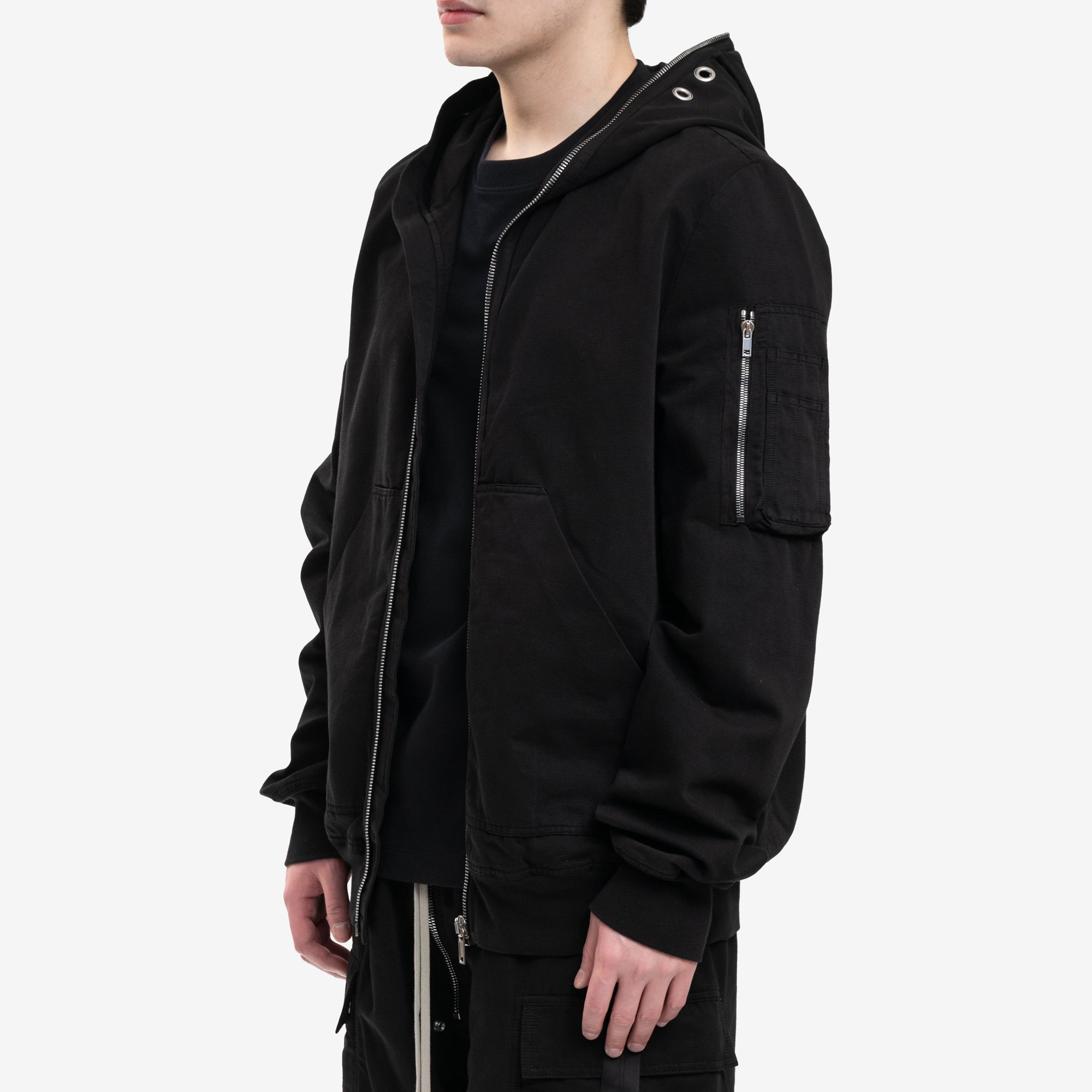 Rick Owens DRKSHDW Gimp Flight Bomber Black - 3