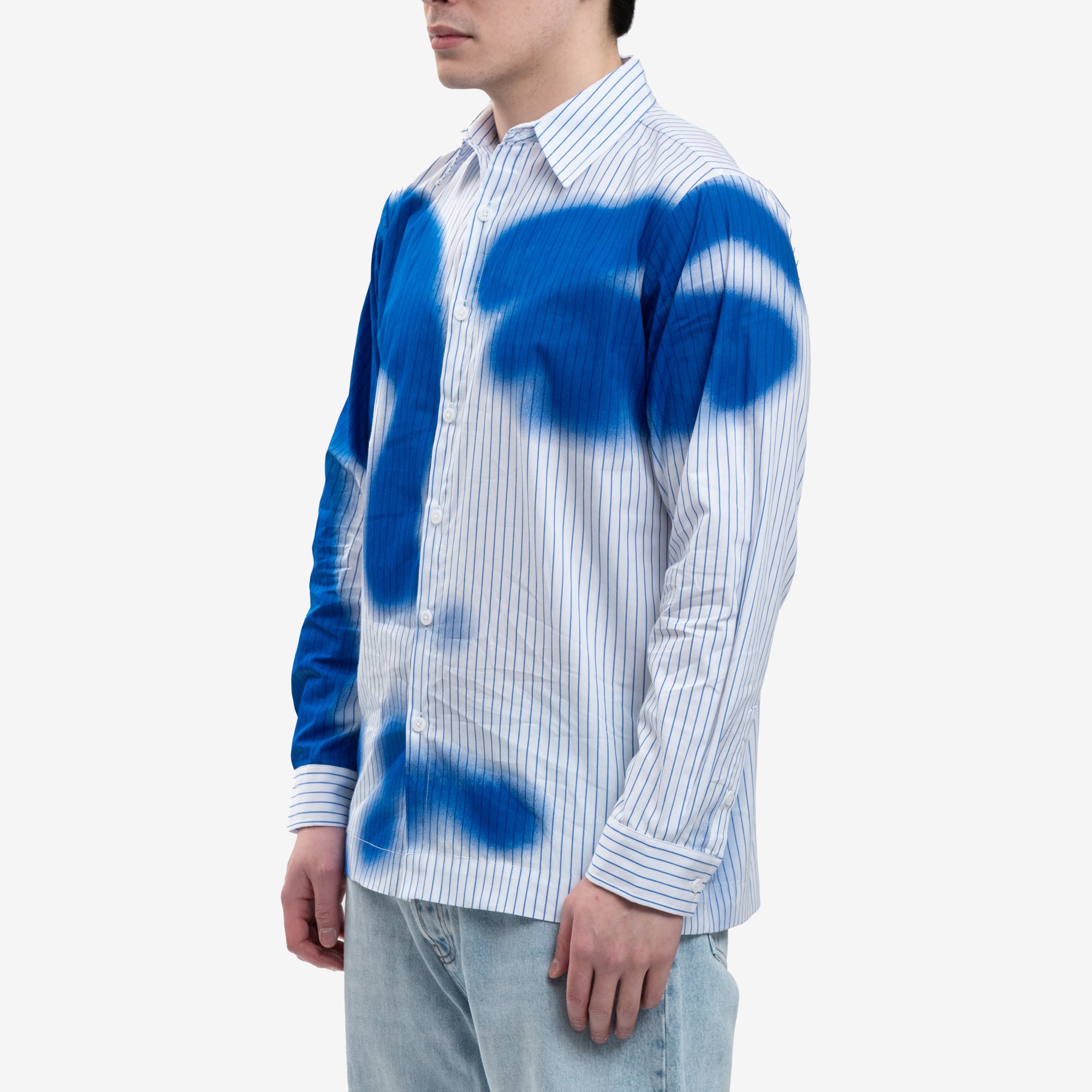 KidSuper Stripe Blurry Face Shirt White - 3