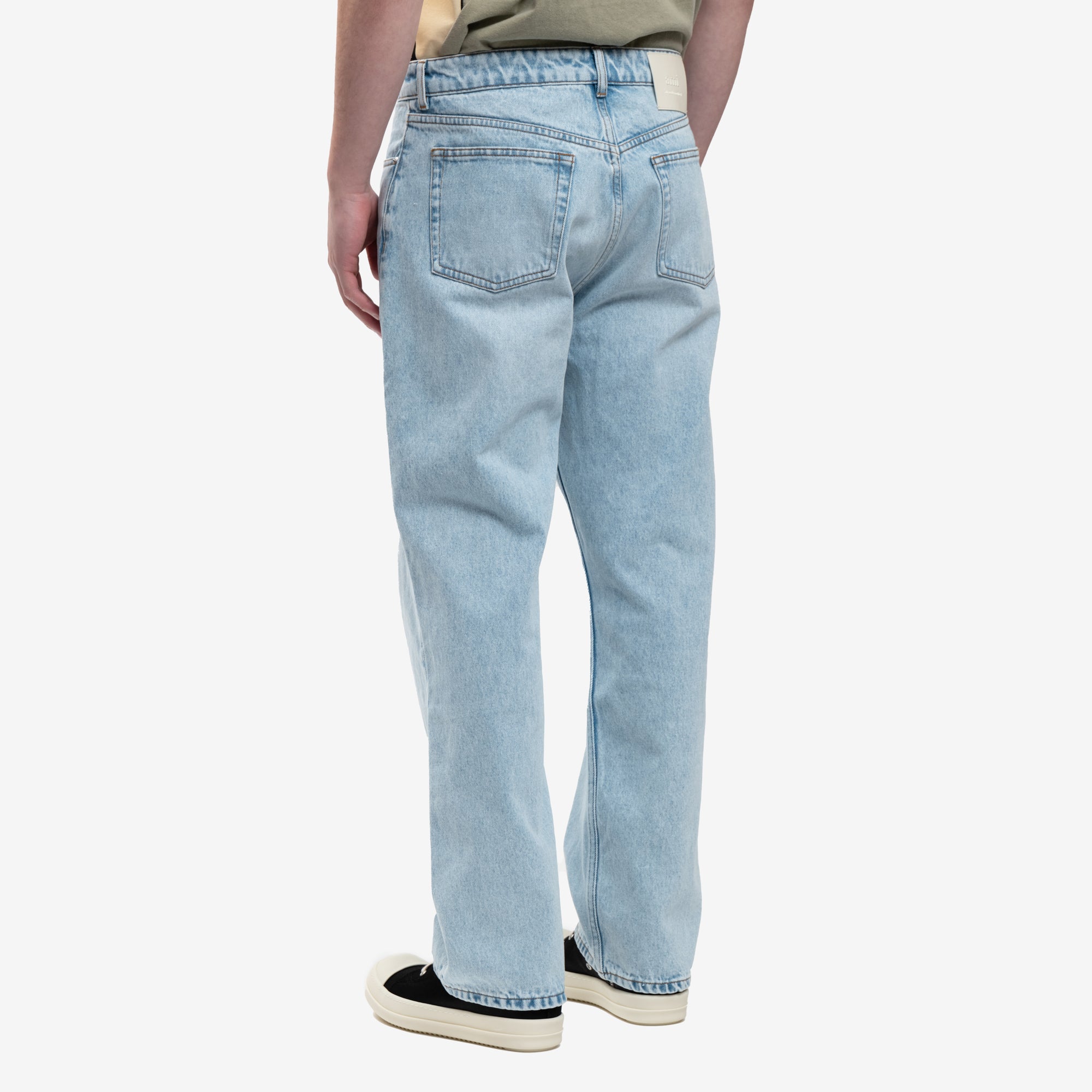 AMI Loose Fit Jeans Bleached Blue - 4