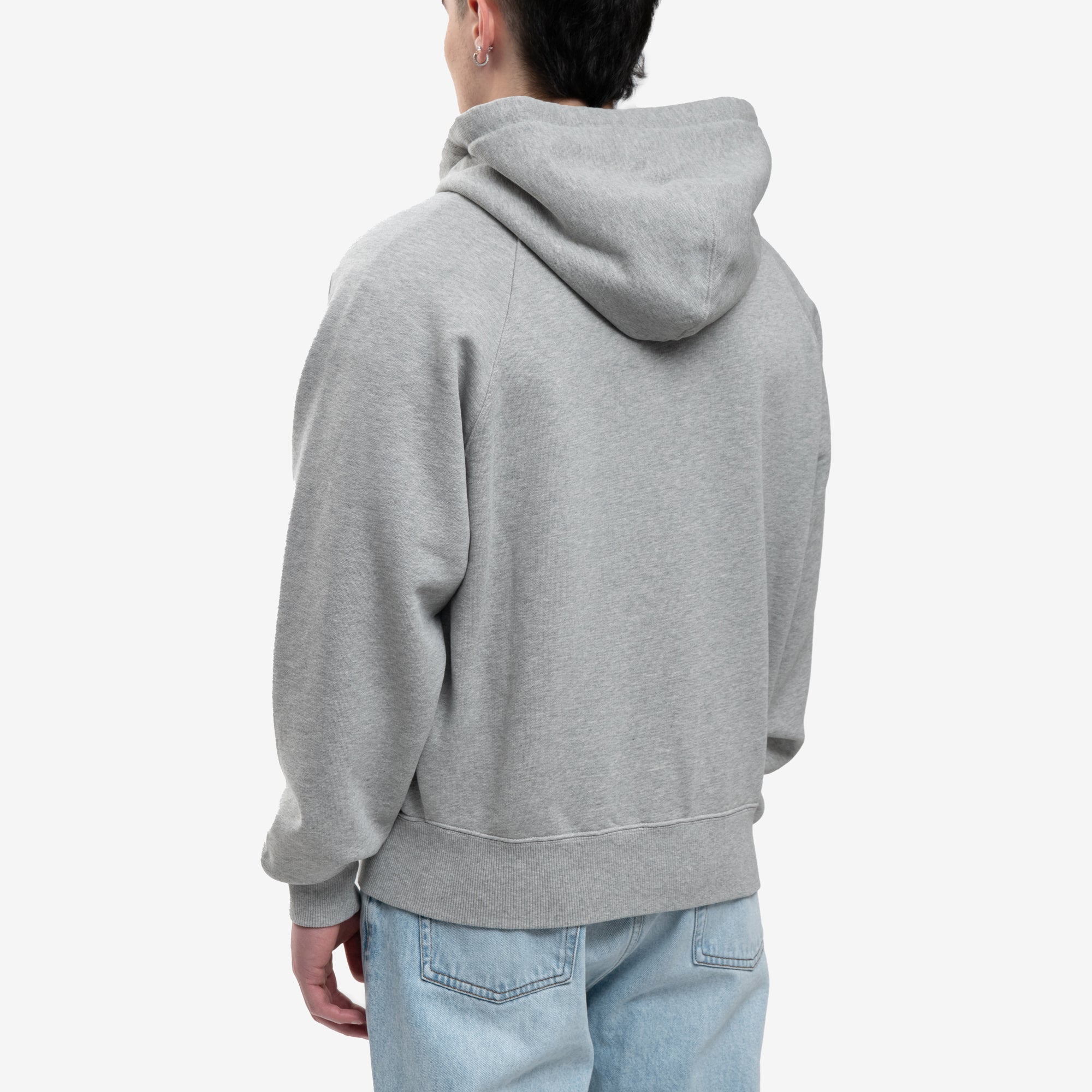 AMI ADC Zip Hoody Heather Ash Grey - 4