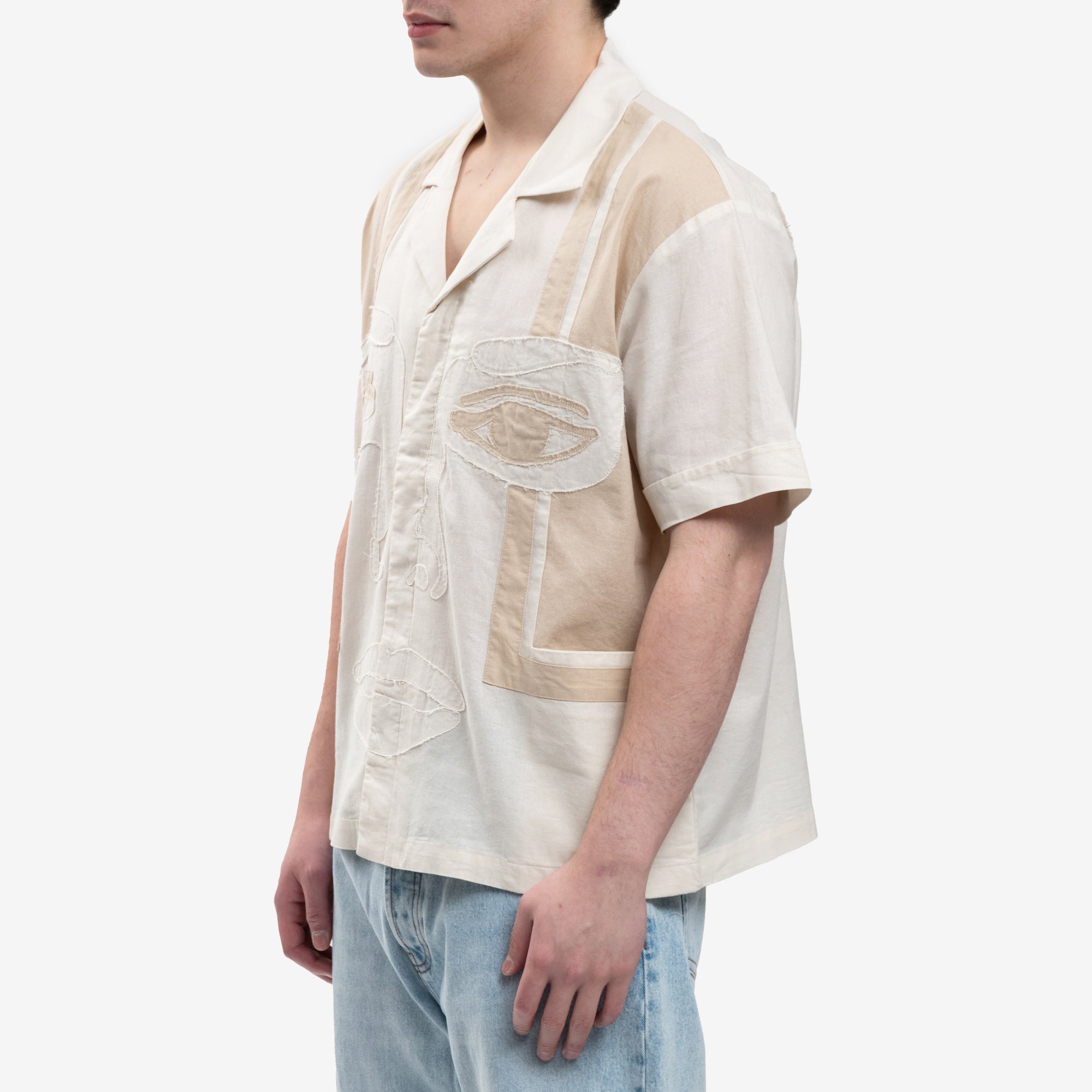KidSuper Face Camouflage Shirt Cream - 3