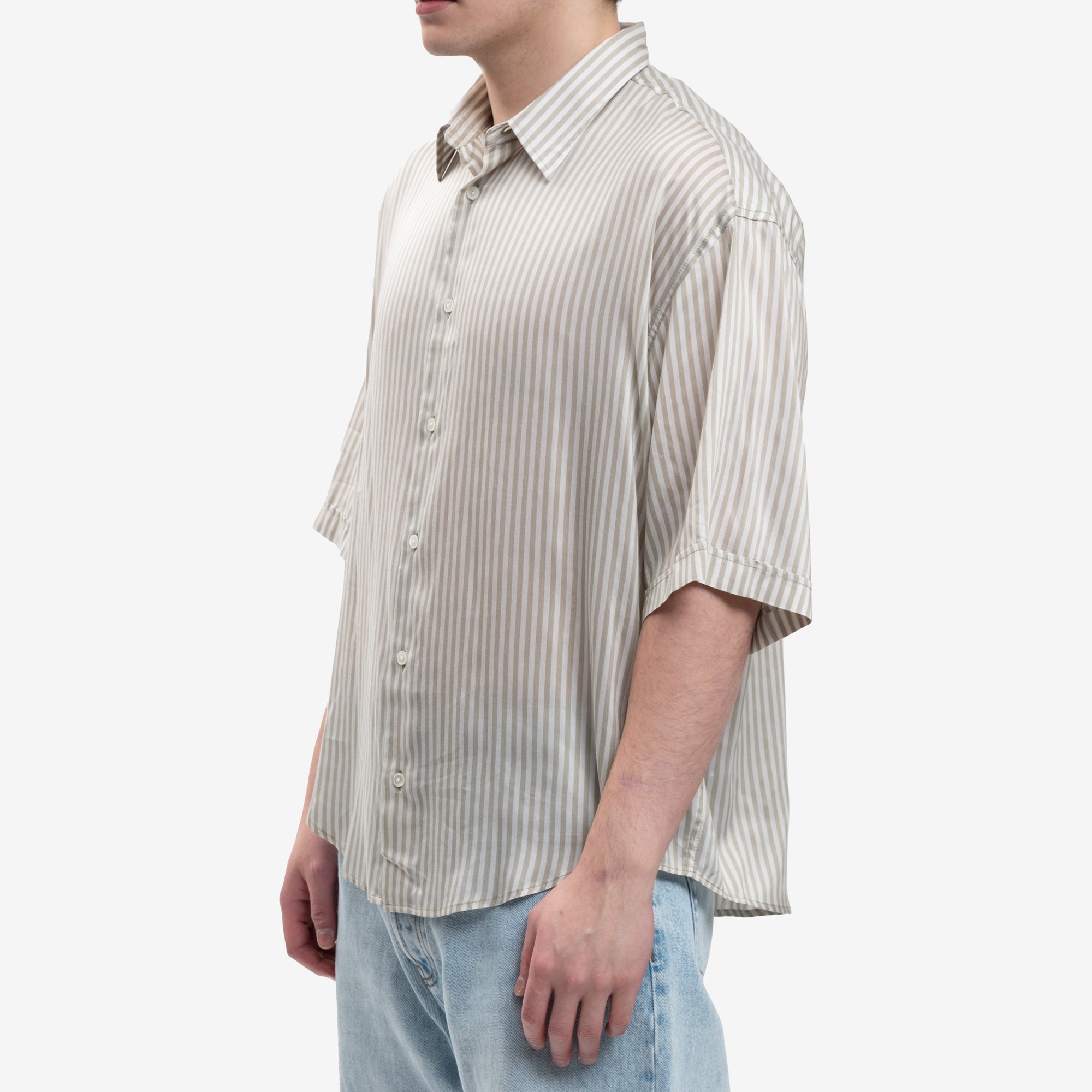 AMI Boxy Fit SS Shirt Chalk Sage - 3