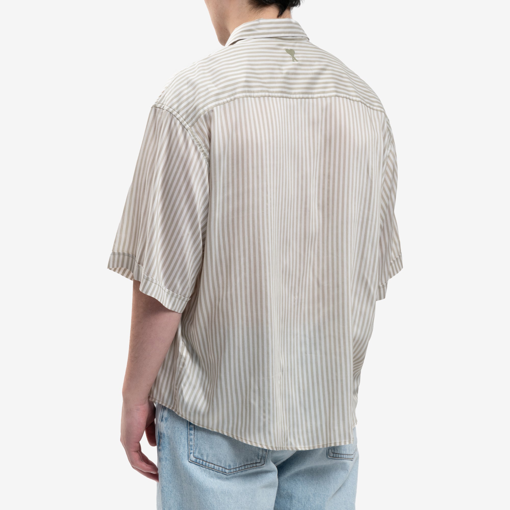 AMI Boxy Fit SS Shirt Chalk Sage - 4
