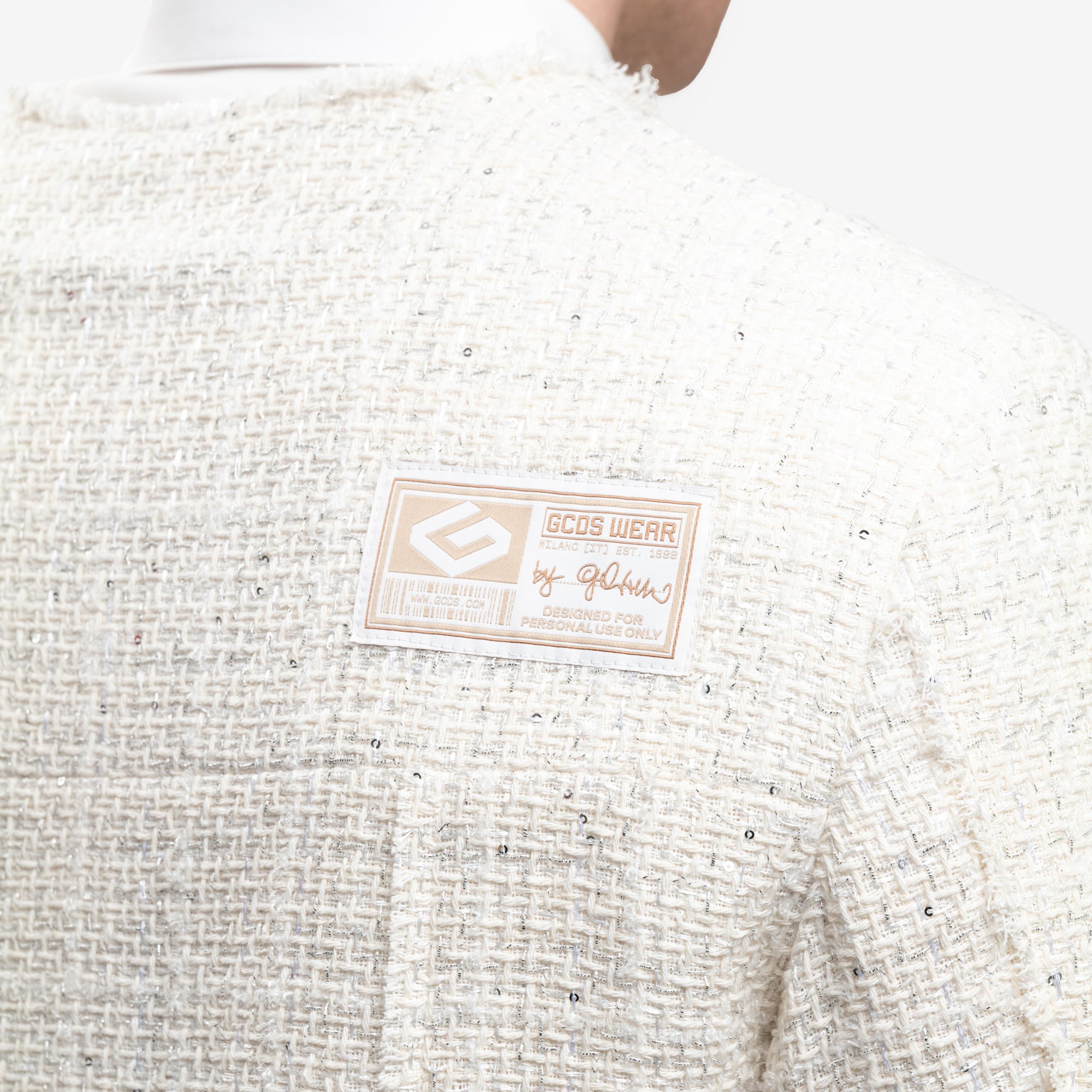 GCDS Tweed Jacket Off White - 7