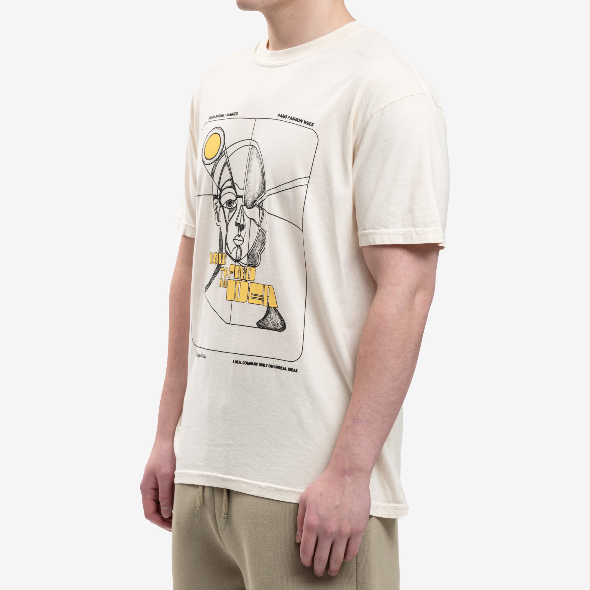 KidSuper How to find an Idea Poster T-Shirt Cream - 3