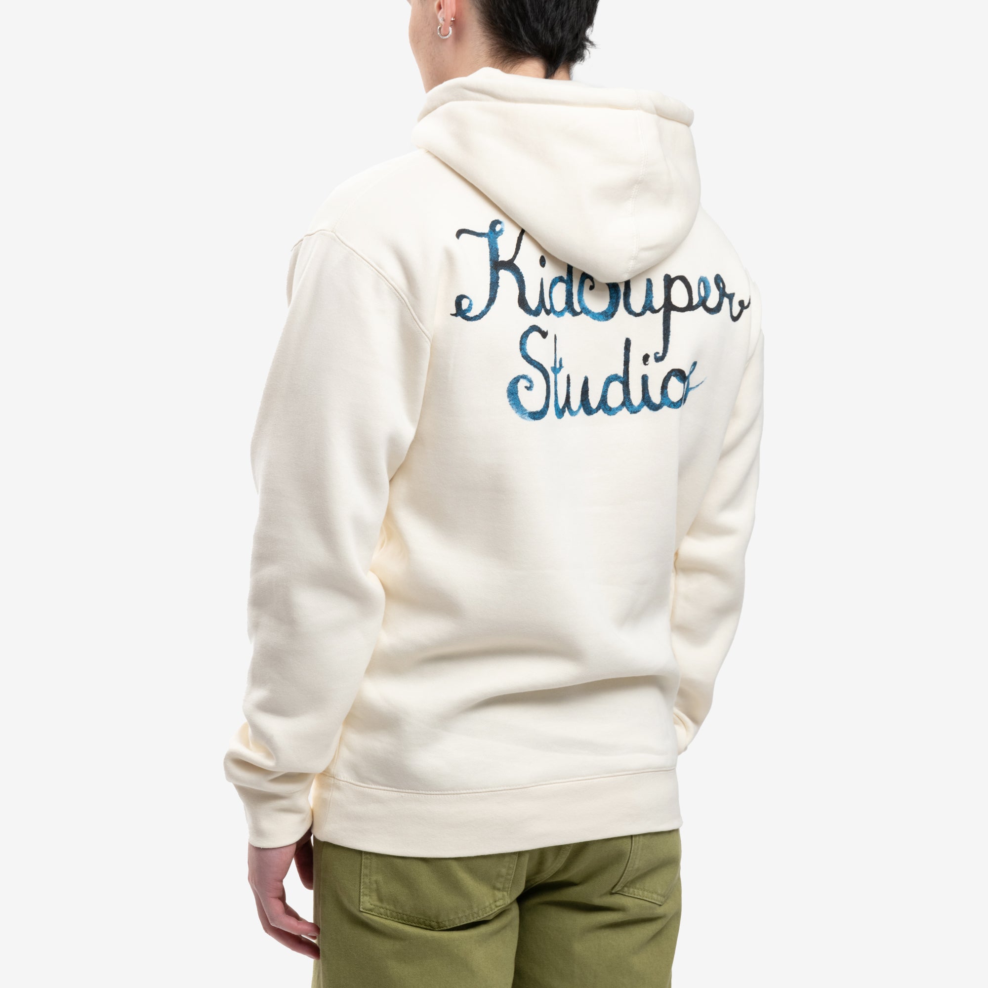 KidSuper Script Logo Hoody Cream - 4