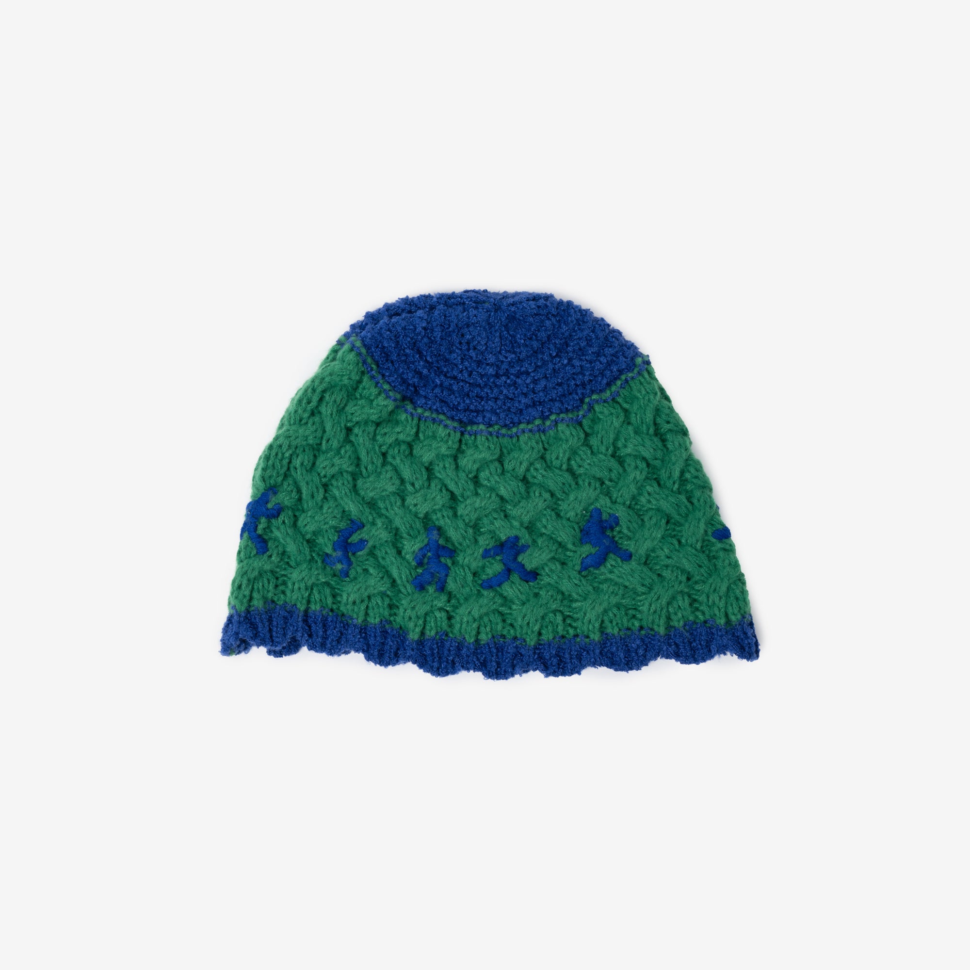 KidSuper Running Man Crotchet Hat Green Blue - 2