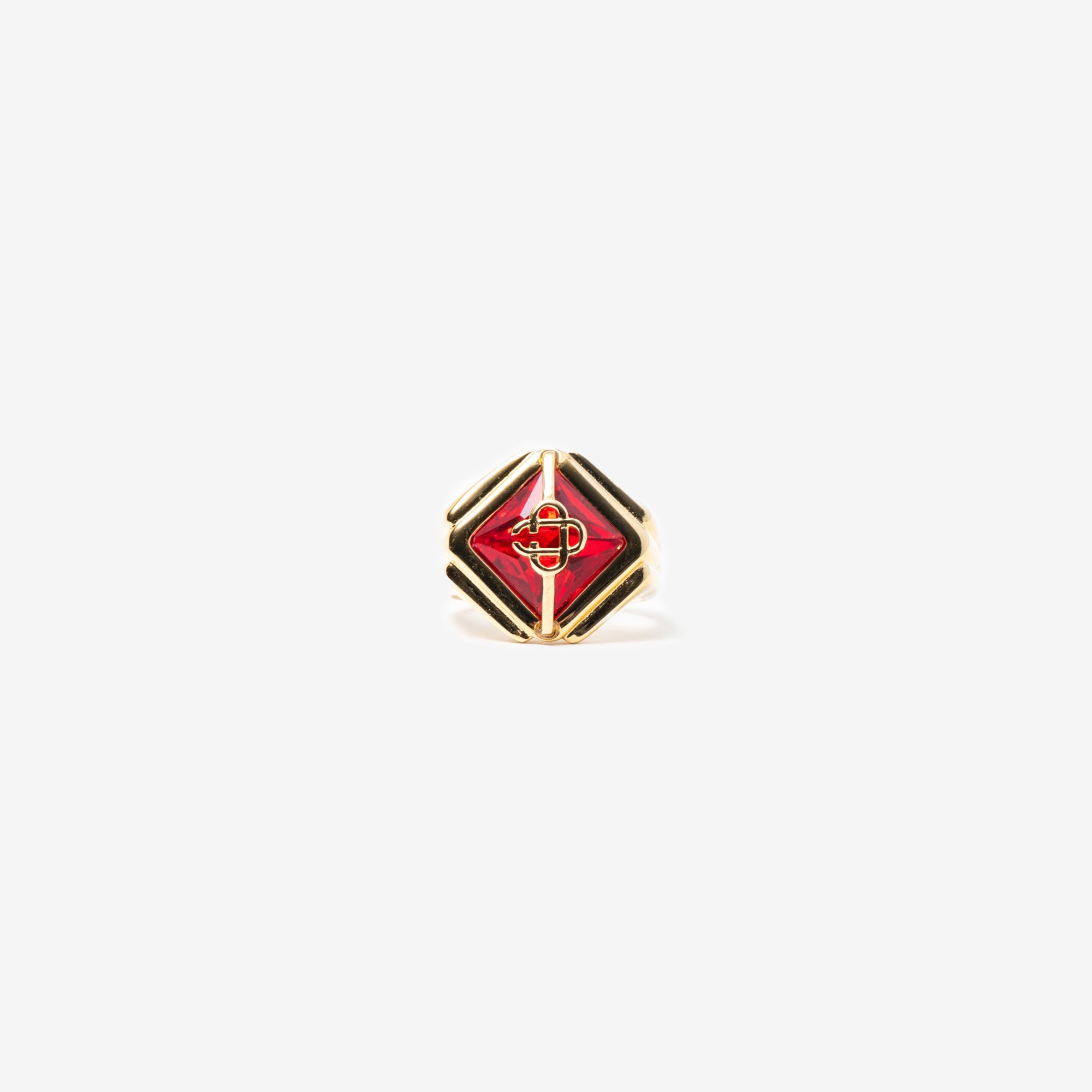 Casablanca Gold Plated Crystal Ring Red - 1