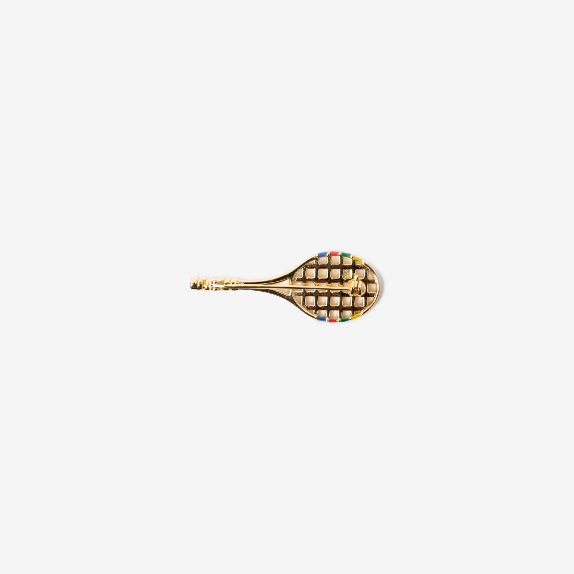 Casablanca Gold Plated Tennis Racket Brooch Gold - 4
