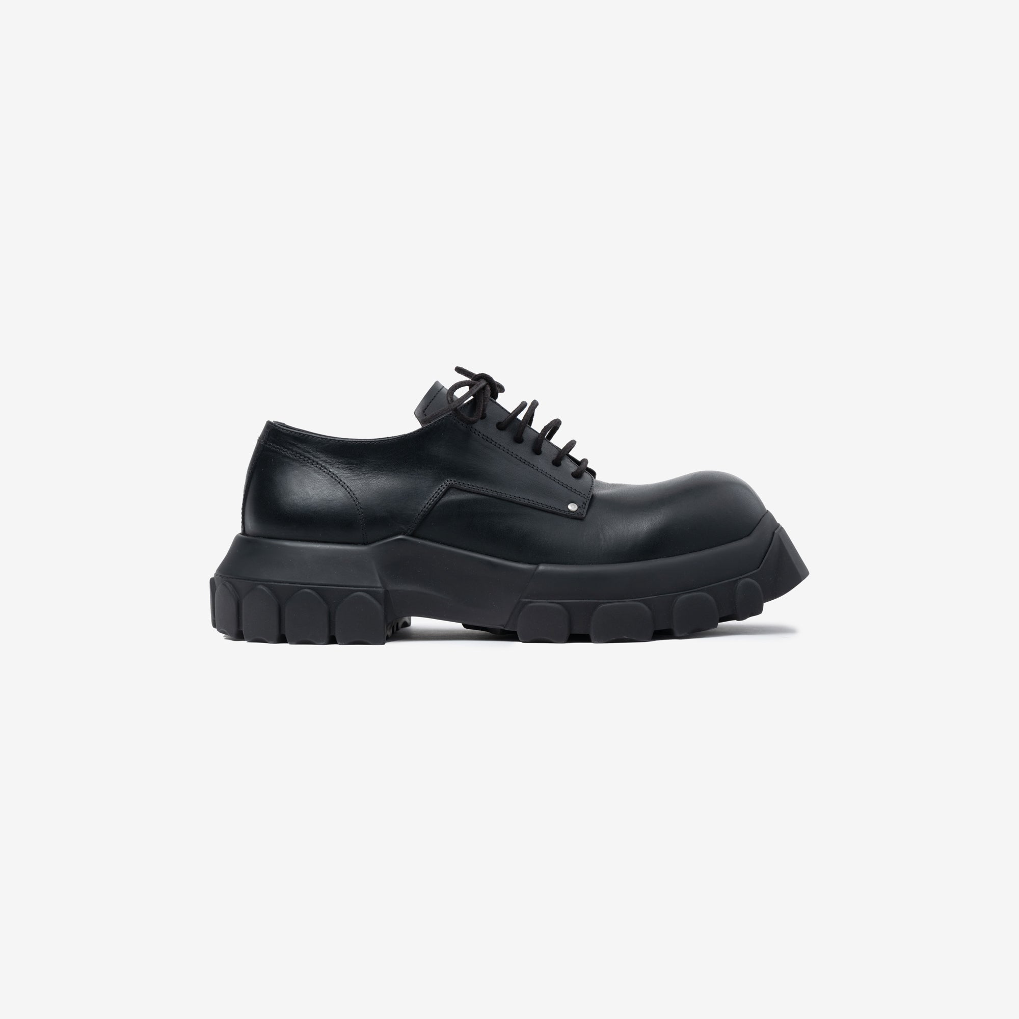 Rick Owens Lido Laceup Bozo Tractor Boots Black - 3