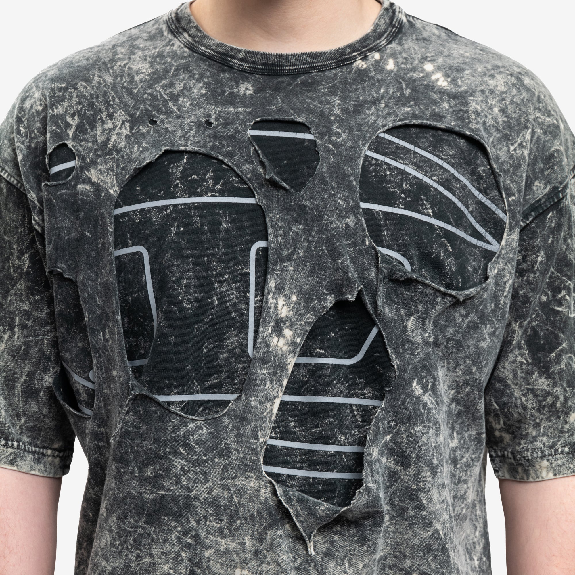 DIESEL Peel Oval Boxy T-Shirt Black - 5