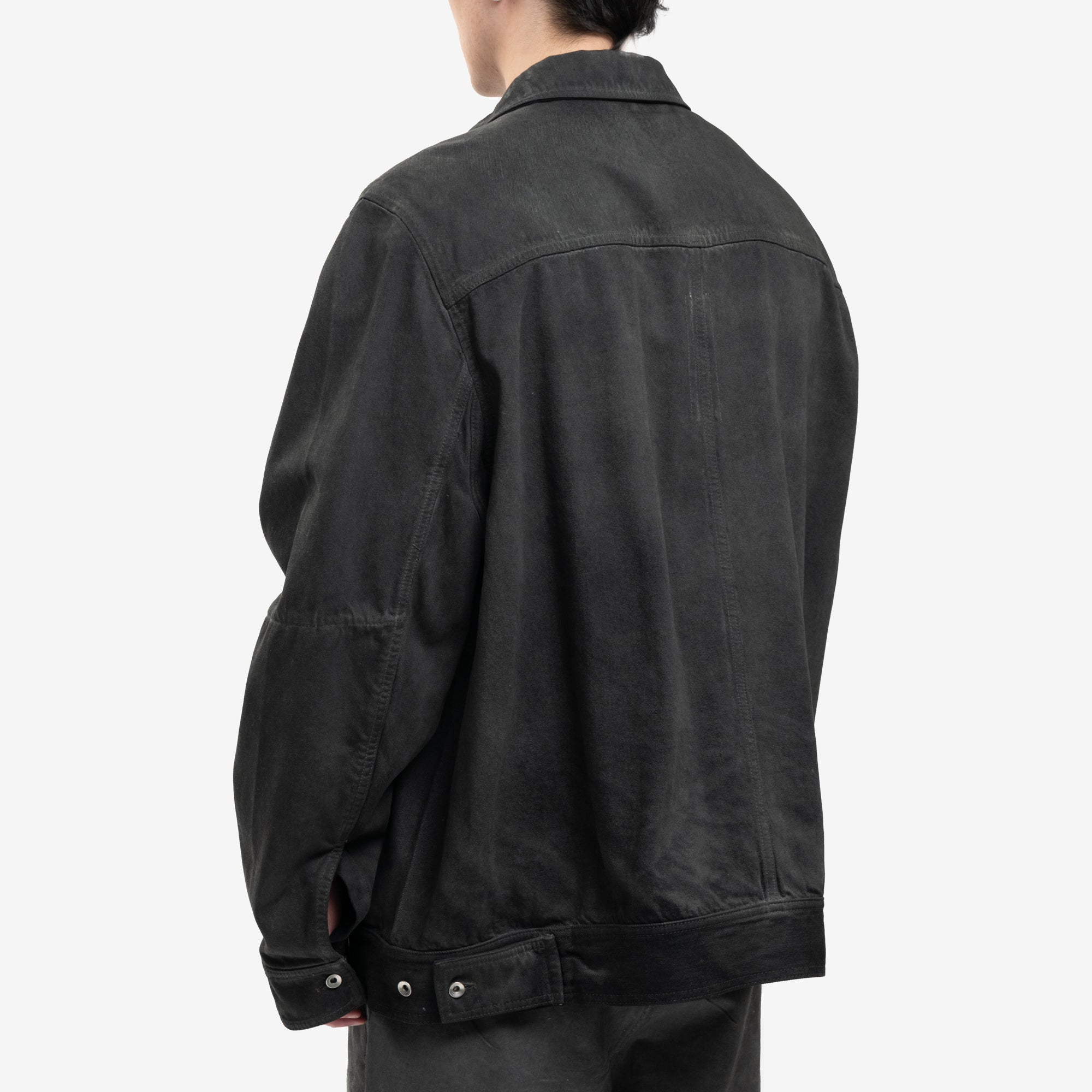 Rick Owens Lido Denim Worker Jacket Dark Dust - 4