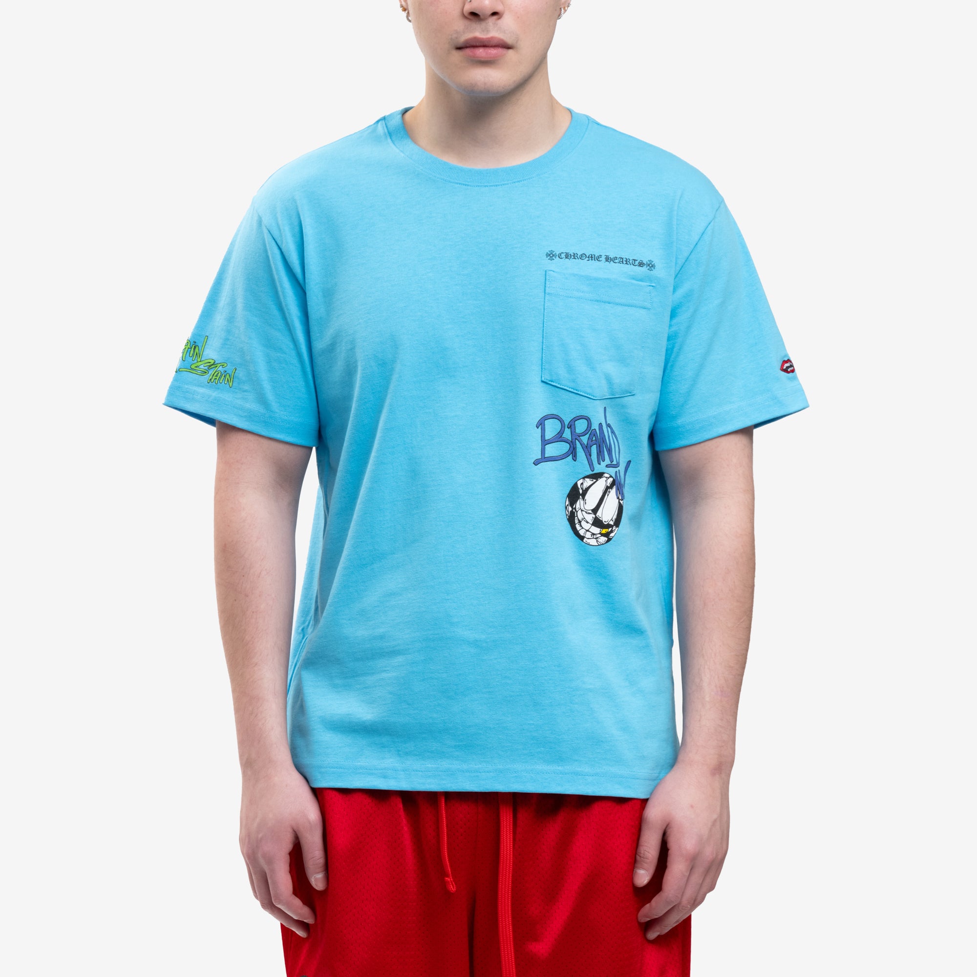 Chrome Hearts Mattyboy Brain New T-Shirt Blue - 1