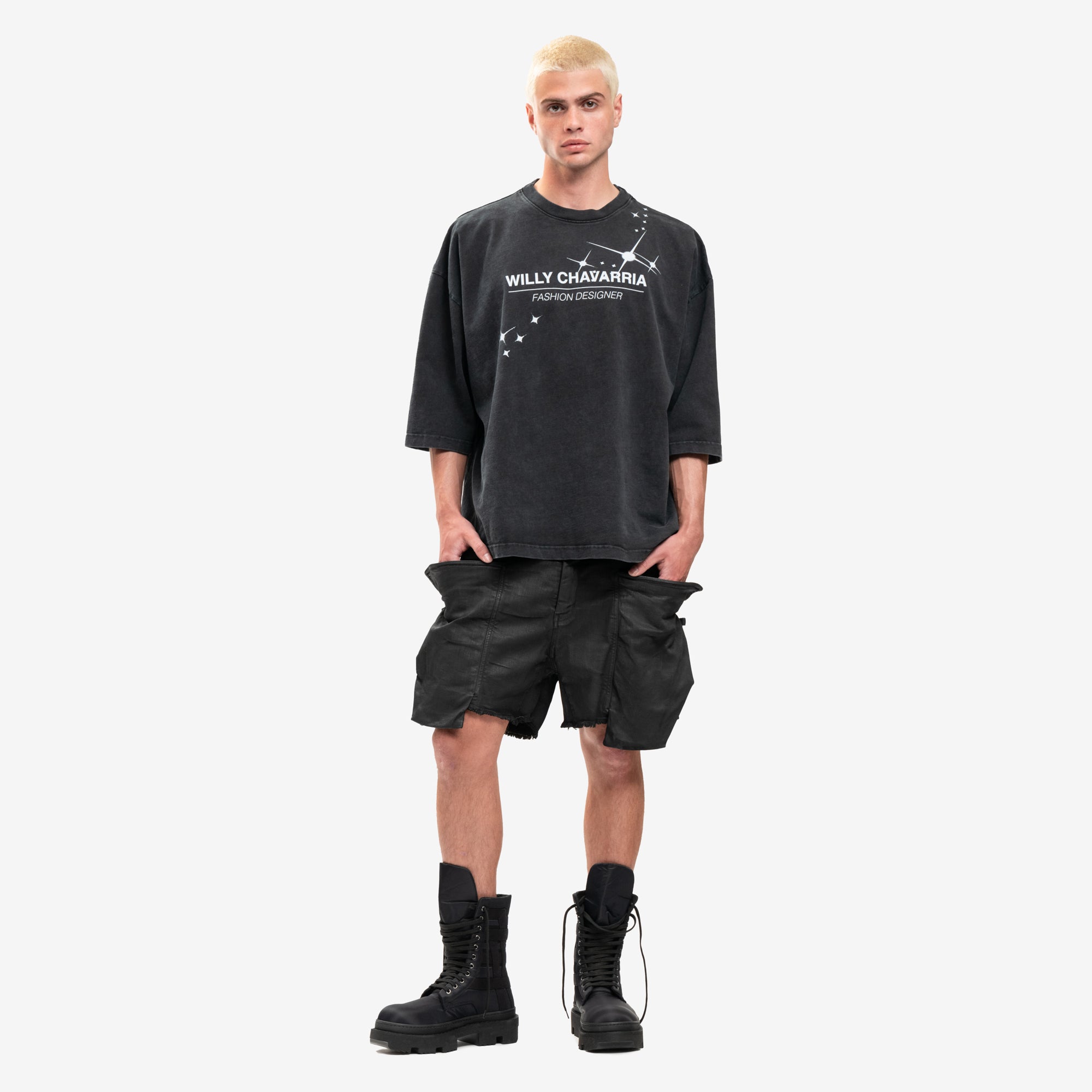 Rick Owens Stefan Cargo Shorts Black - 2
