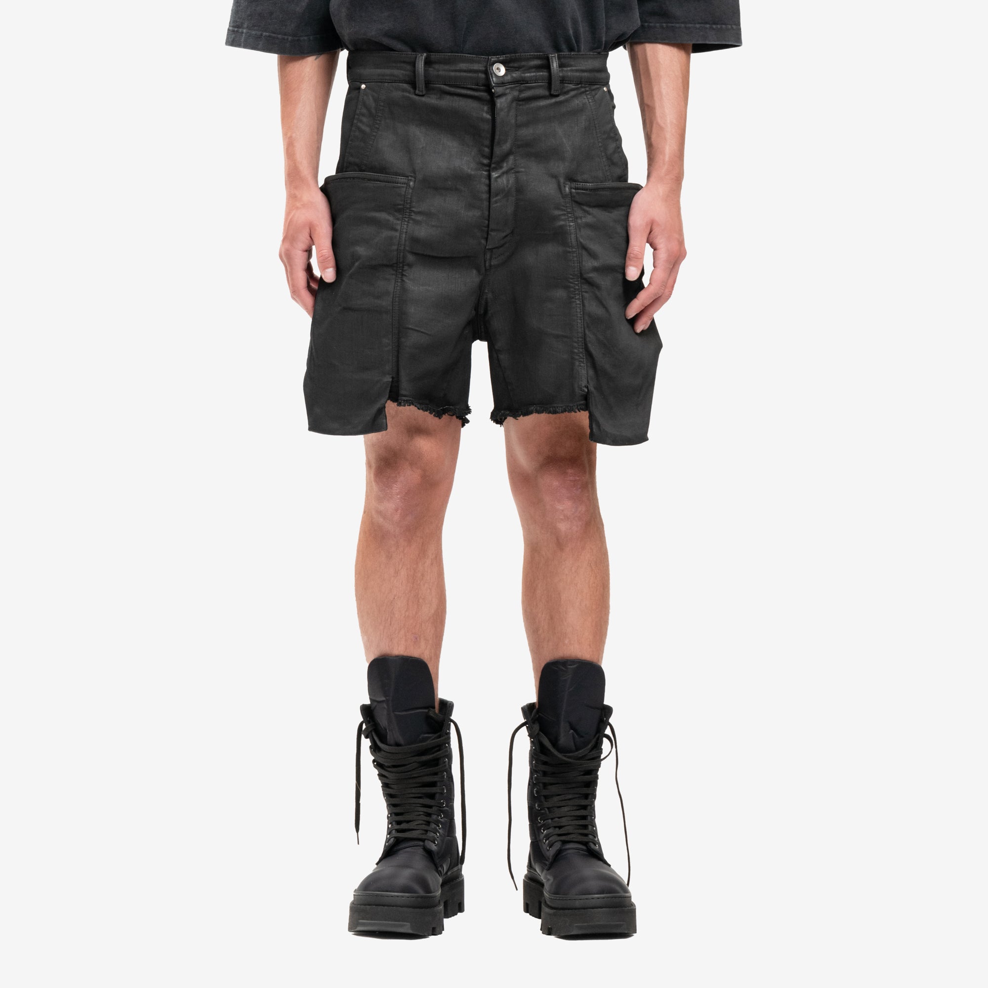 Rick Owens Stefan Cargo Shorts Black - 1