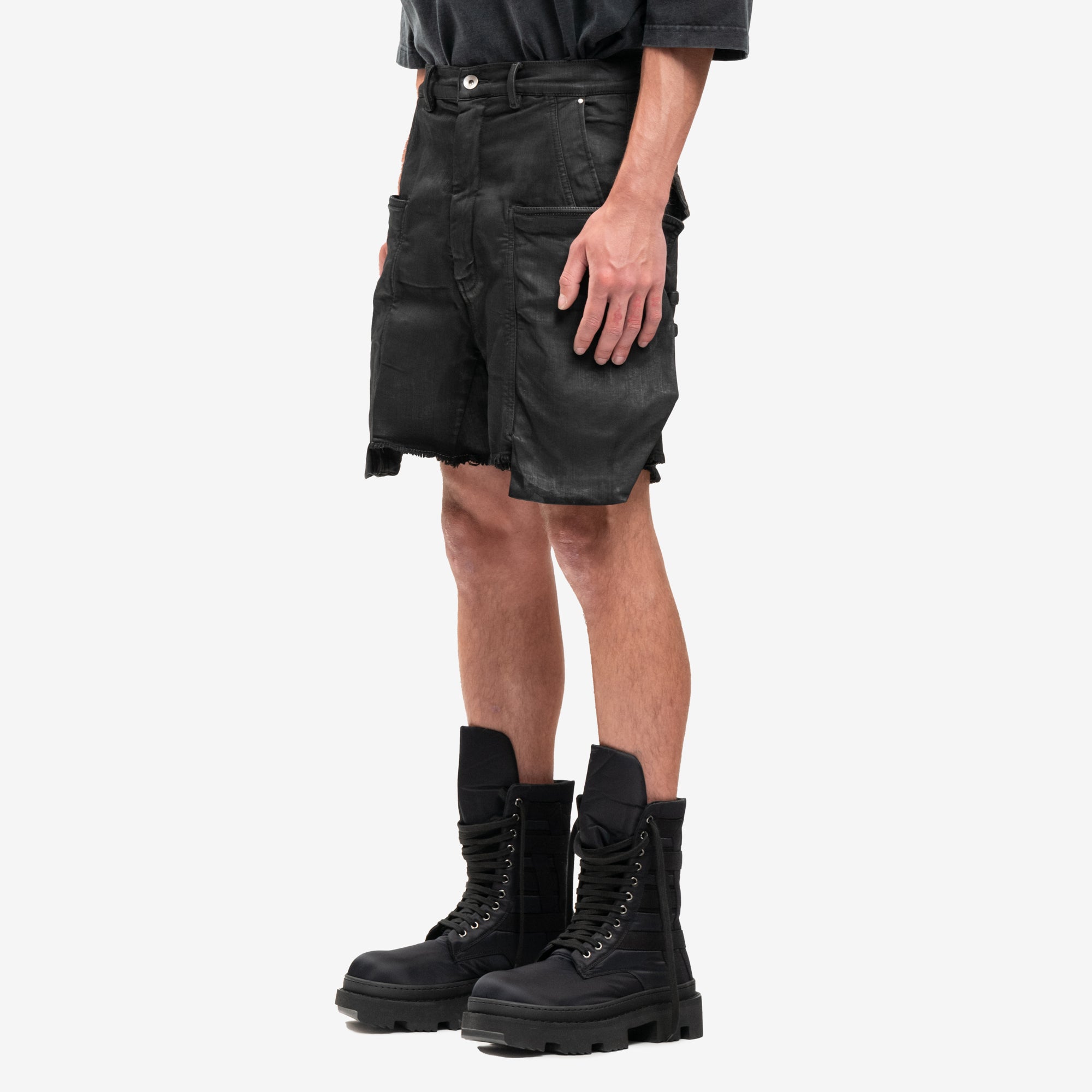 Rick Owens Stefan Cargo Shorts Black - 3