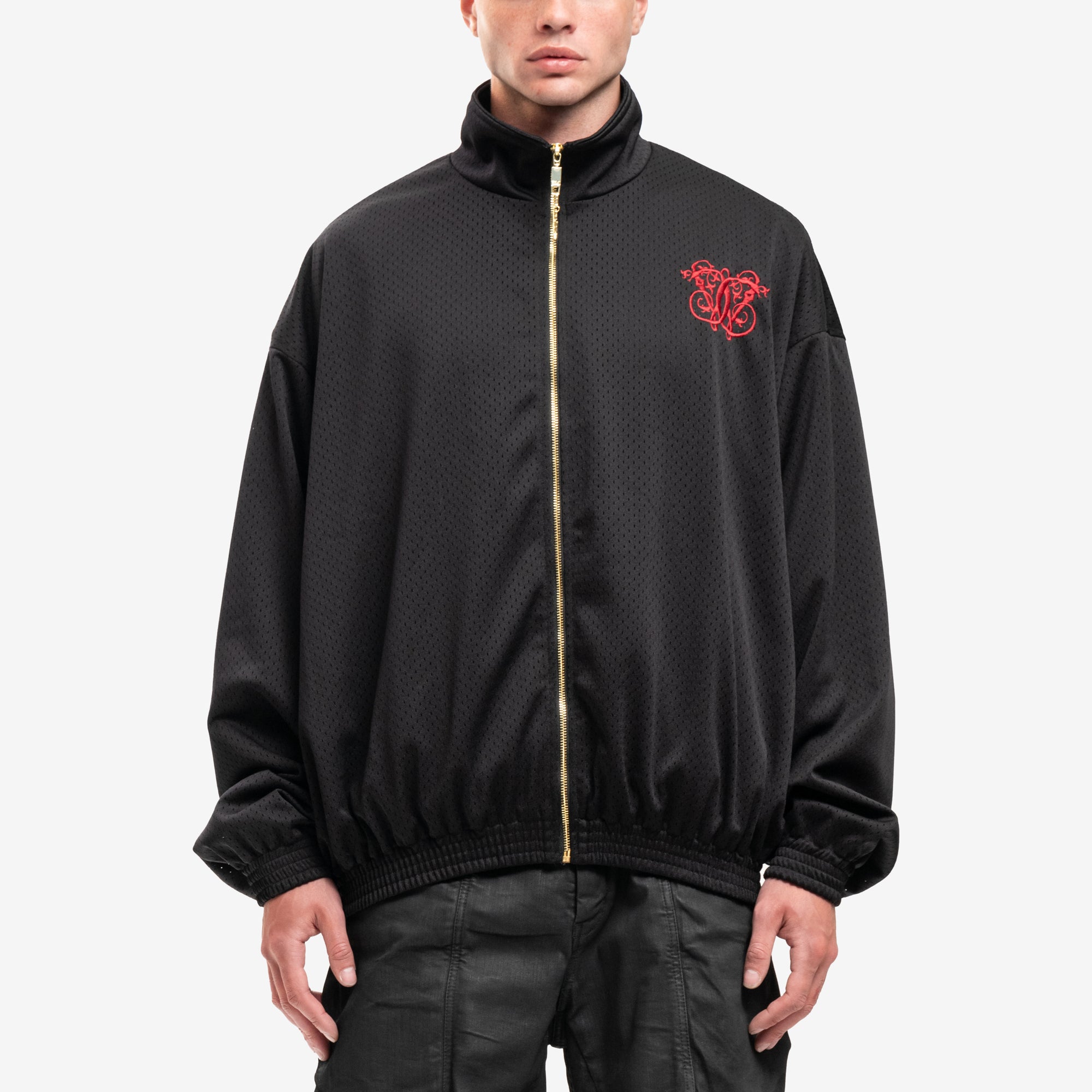 Willy Chavarria Topo Chico Mesh Jacket Black - 1