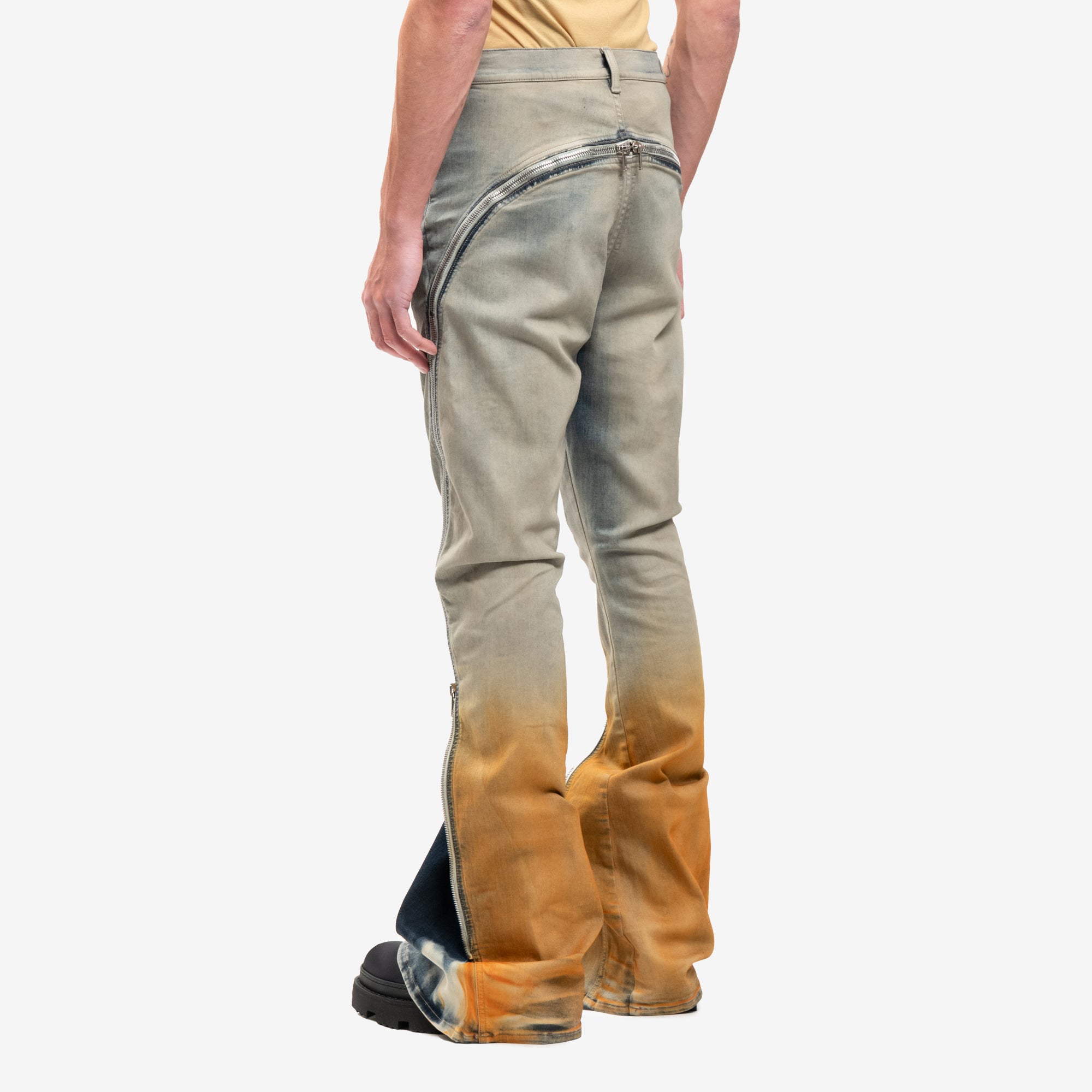 Rick Owens DRKSHDW Bolan Banana Denim Pants Sky Orange - 4