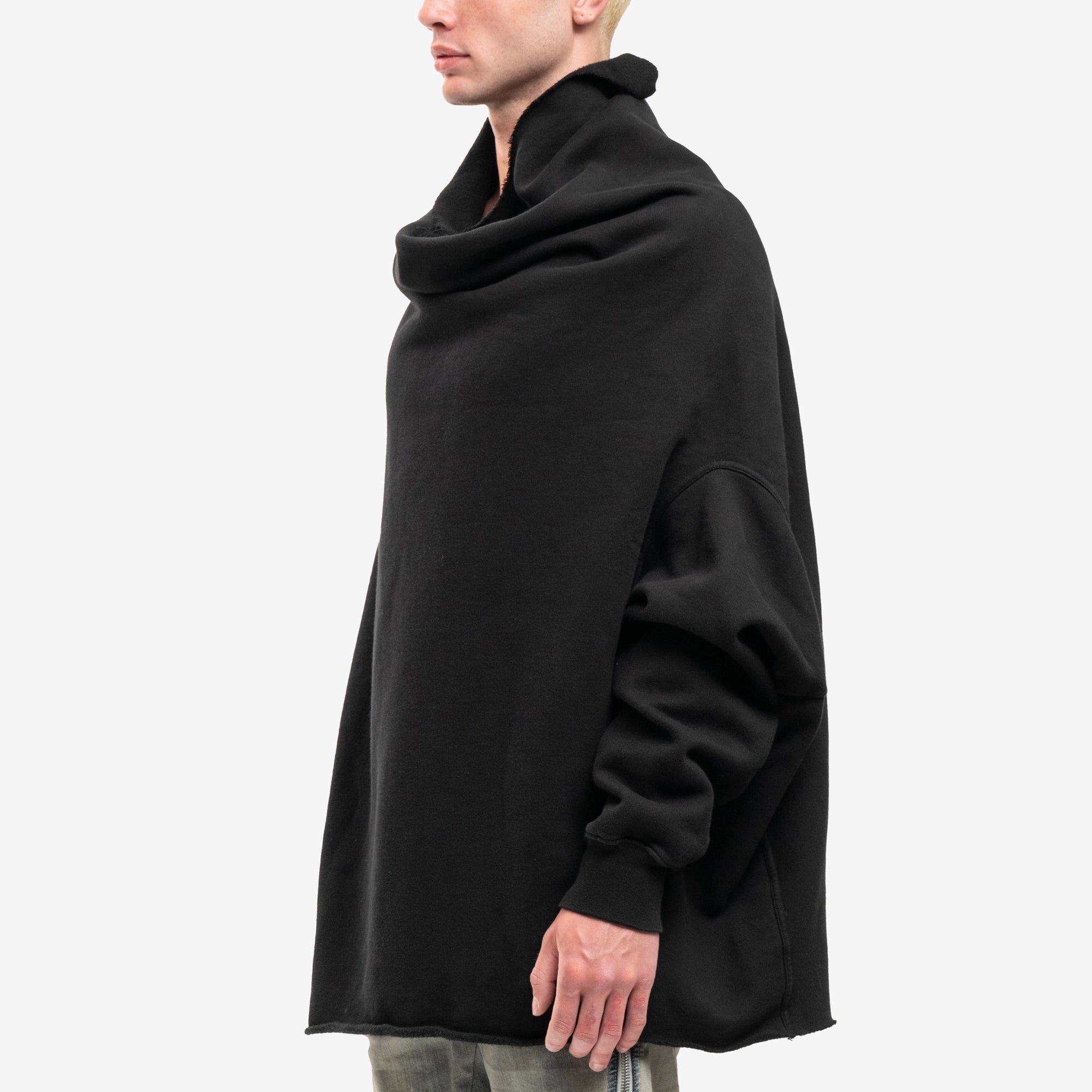Rick Owens Shroud Sweatshirt Black - 3